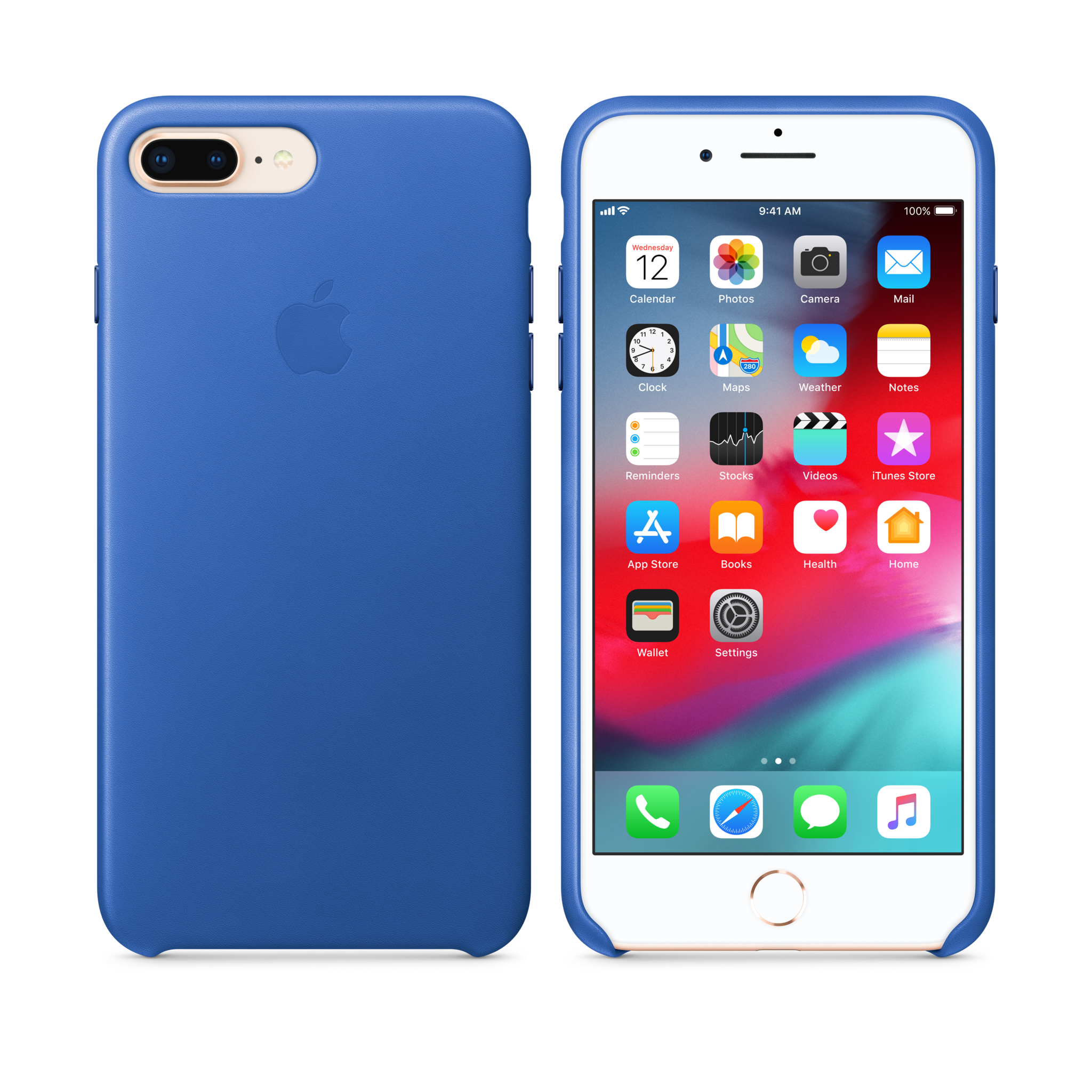 iPhone 8 Plus / 7 Plus Leather Case — Electric Blue