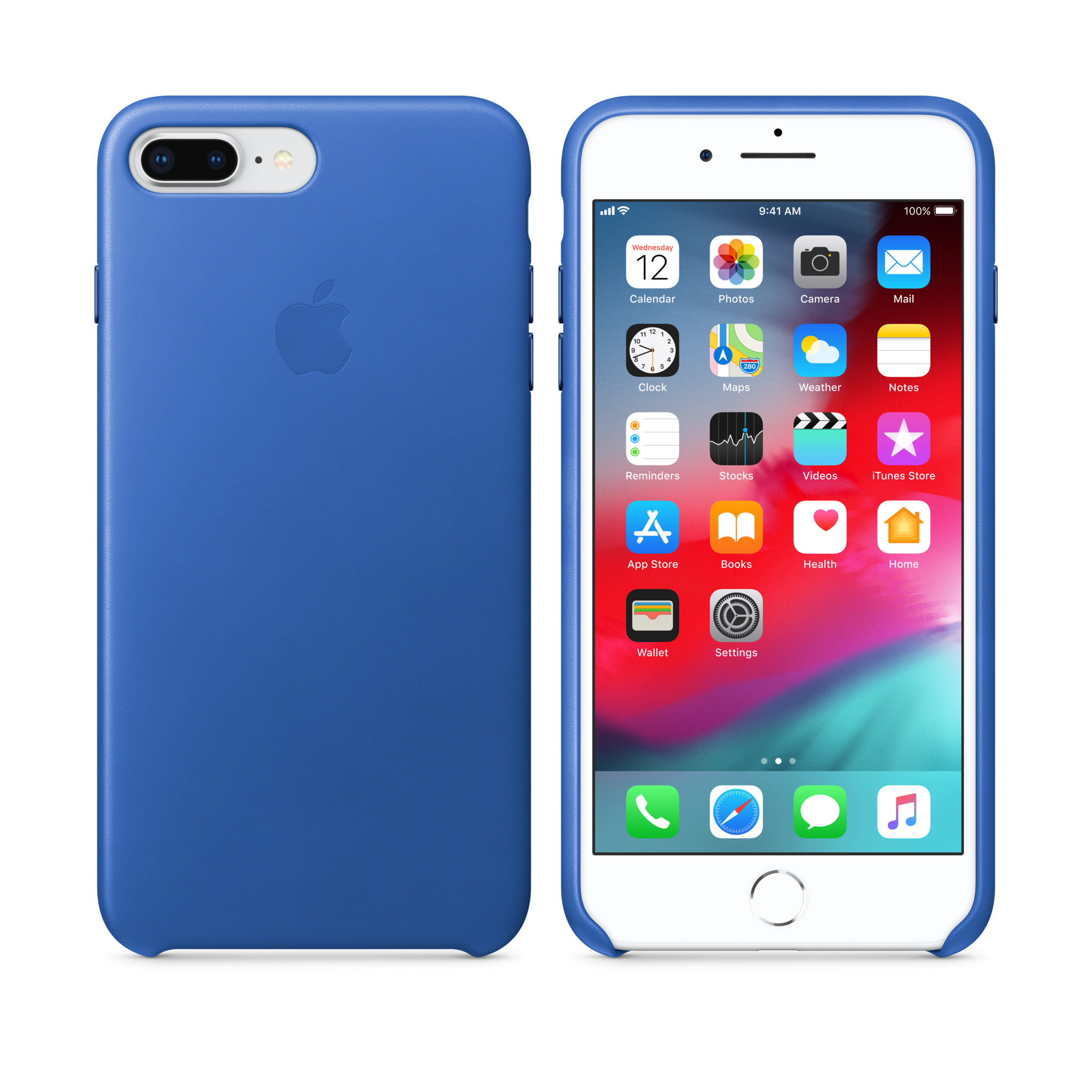 iPhone 8 Plus / 7 Plus Leather Case — Electric Blue