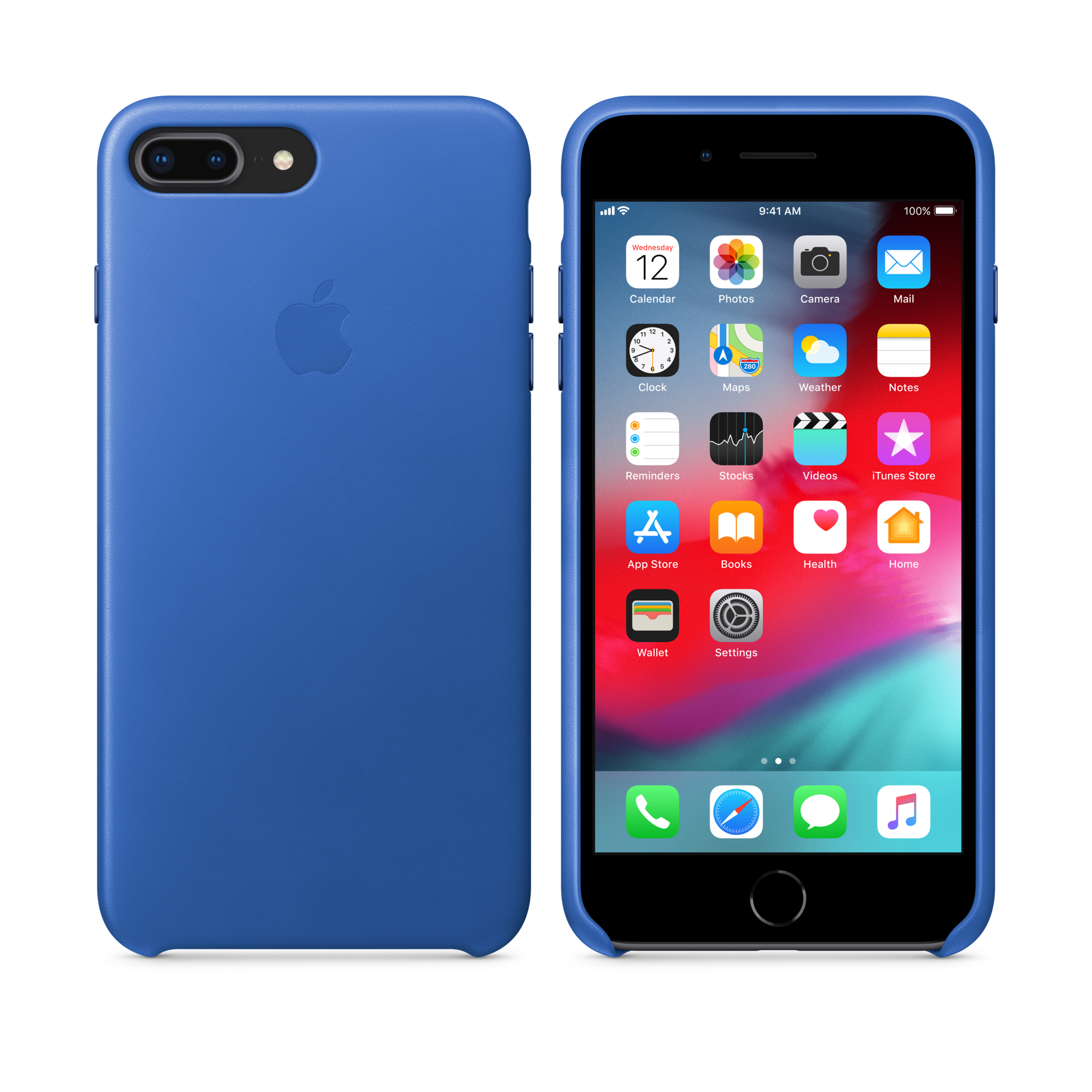 iPhone 8 Plus / 7 Plus Leather Case — Electric Blue