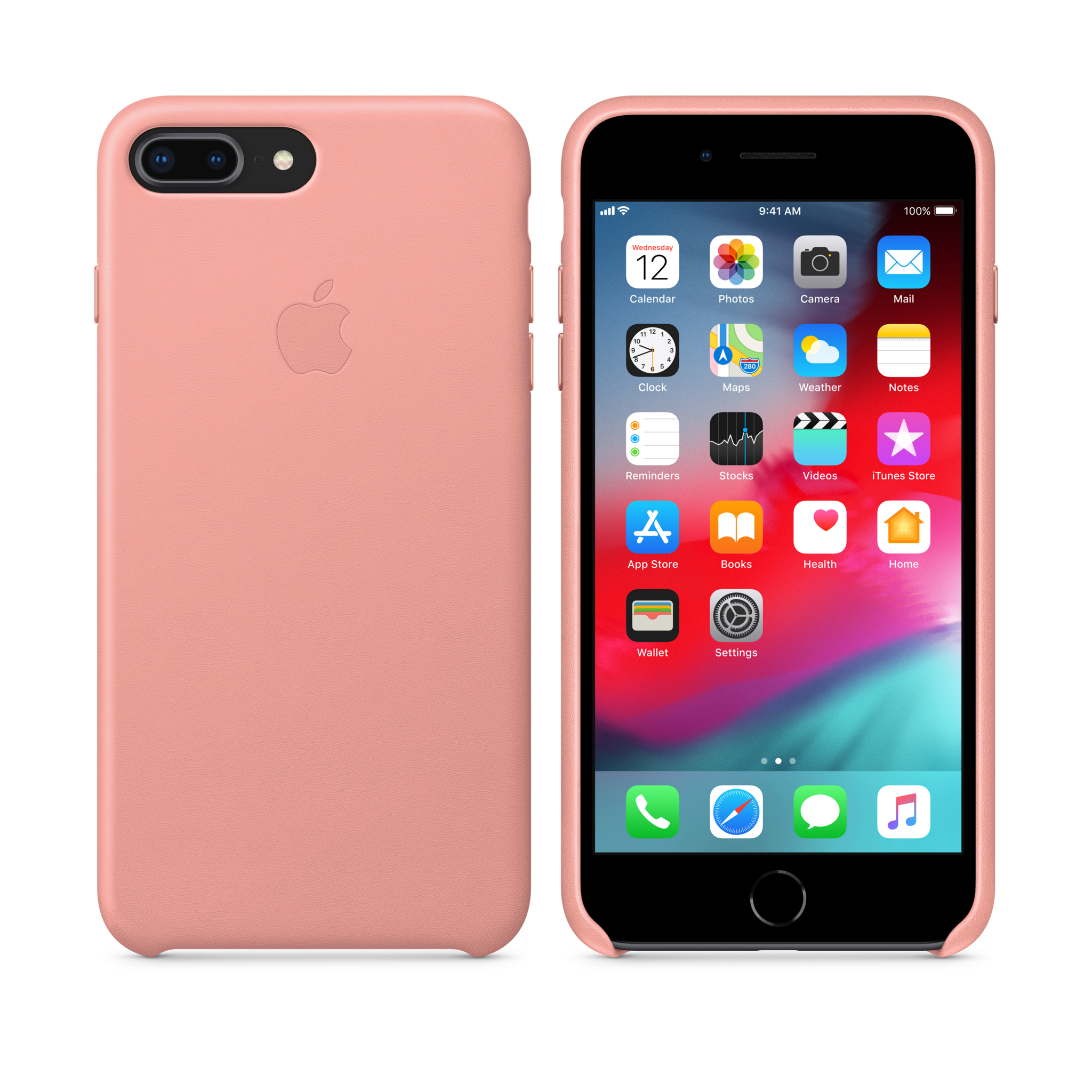 iPhone 8 Plus / 7 Plus Leather Case — Soft Pink