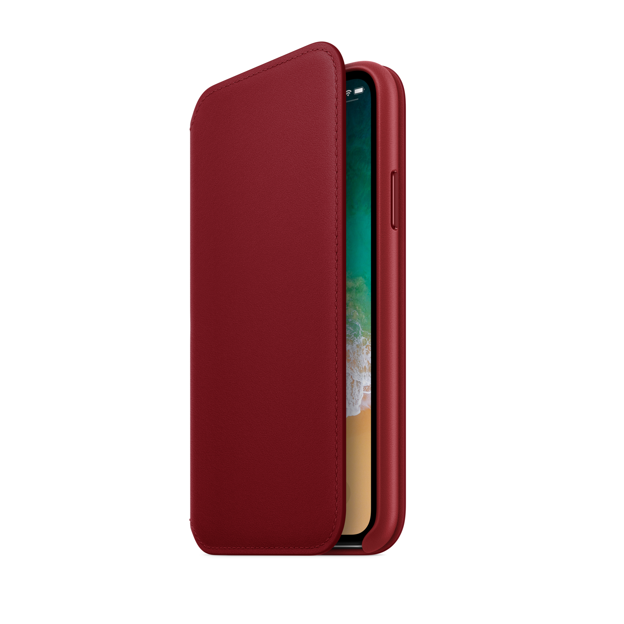 iPhone X Leather Folio — PRODUCT(RED)