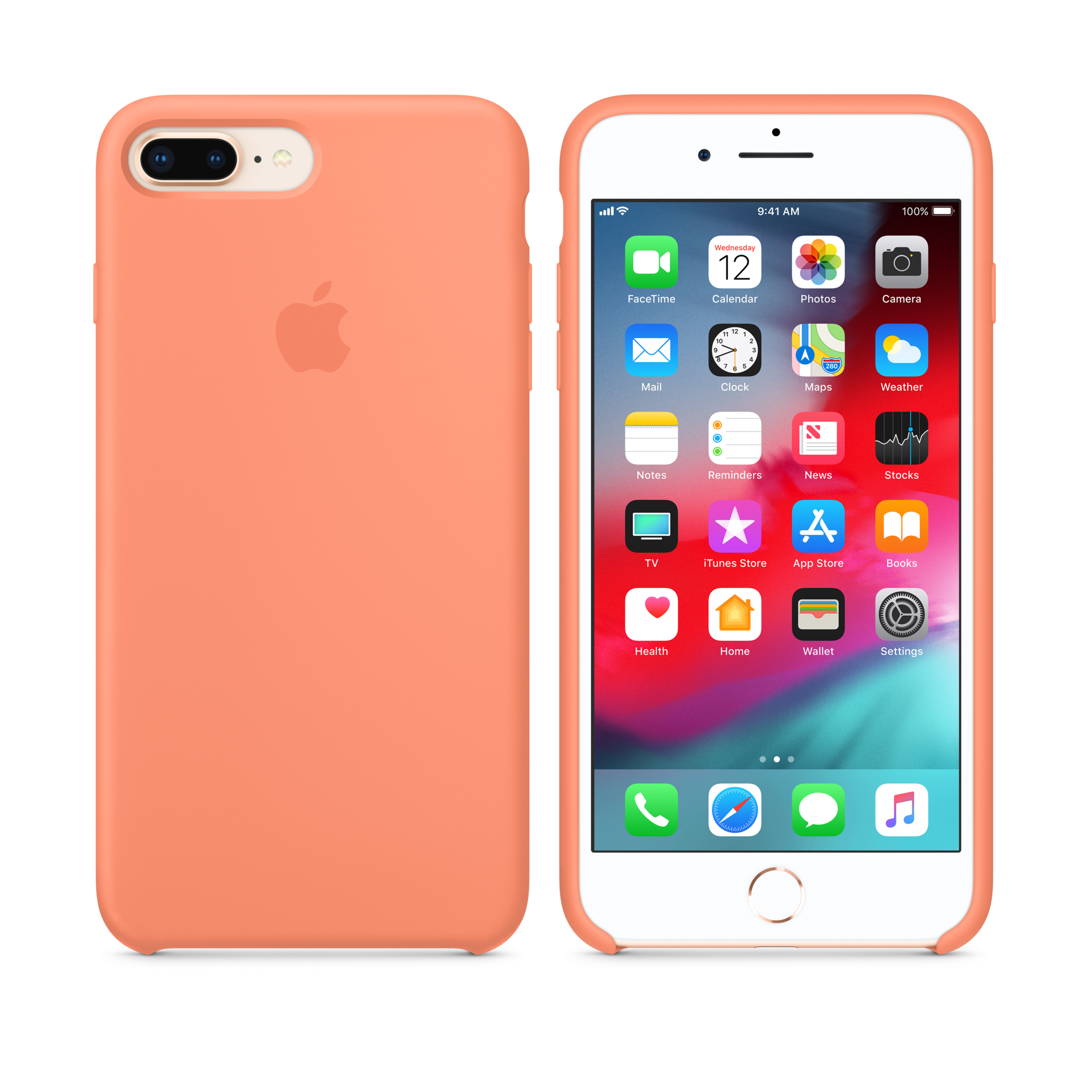 iPhone 8 Plus / 7 Plus Silicone Case — Peach
