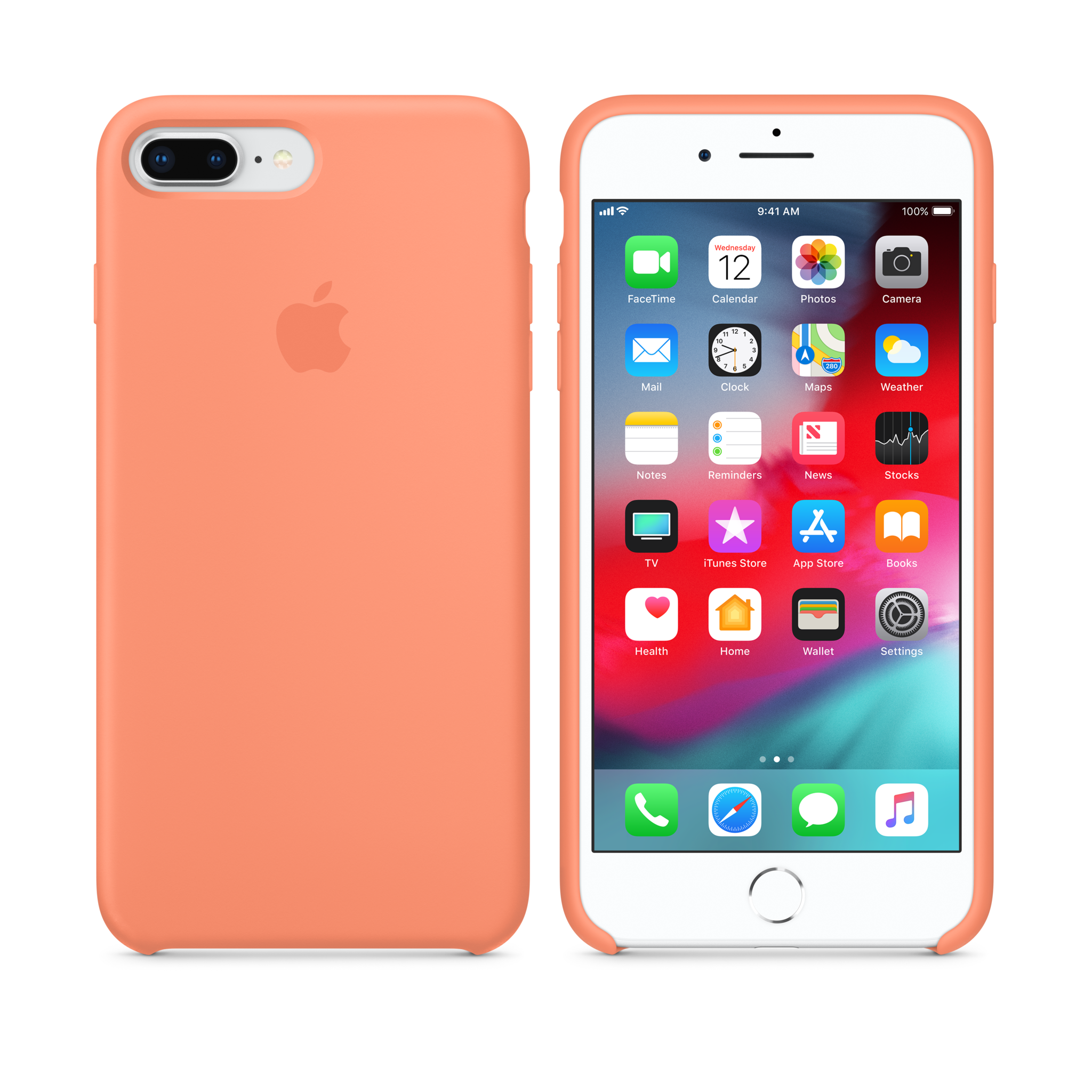 iPhone 8 Plus / 7 Plus Silicone Case — Peach