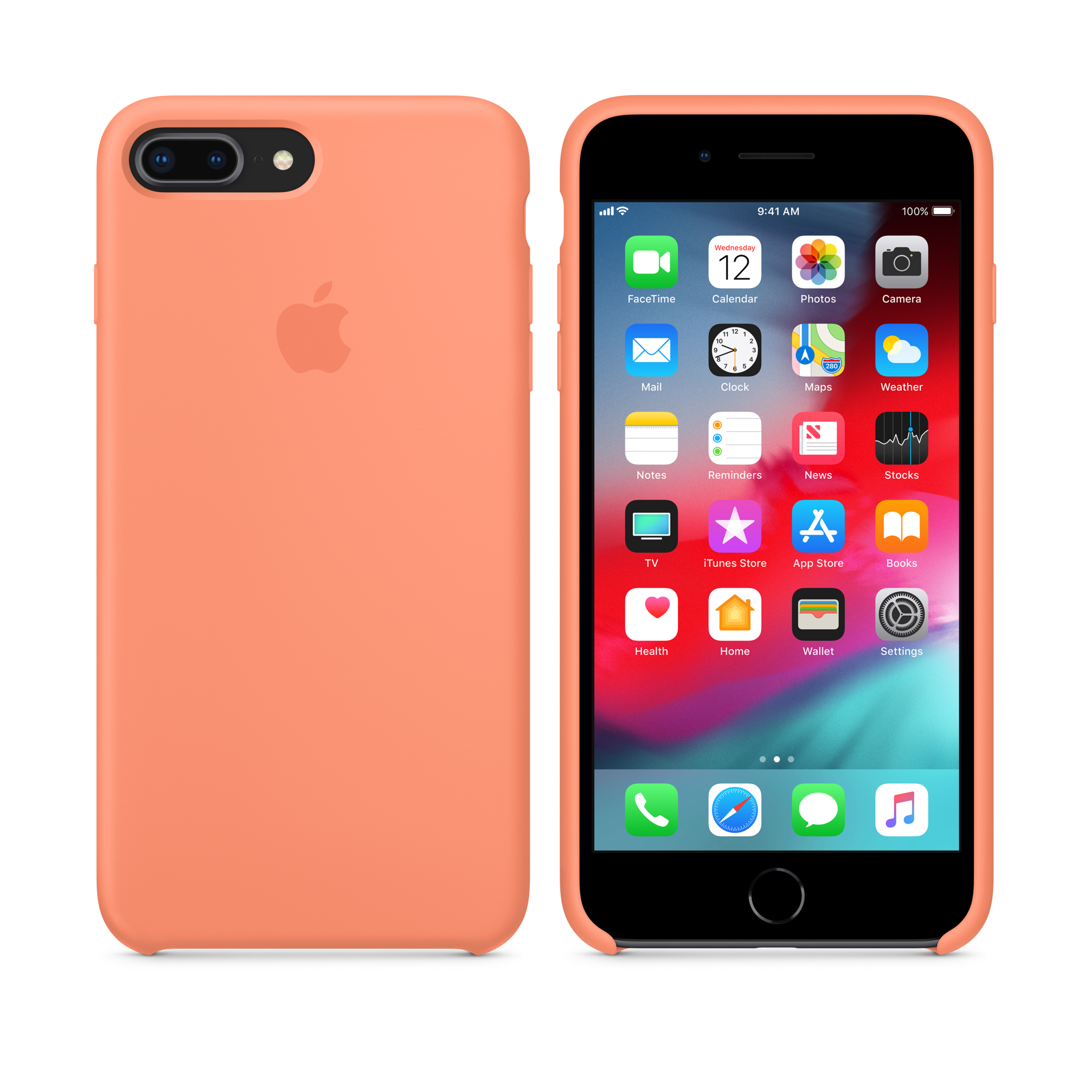 iPhone 8 Plus / 7 Plus Silicone Case — Peach