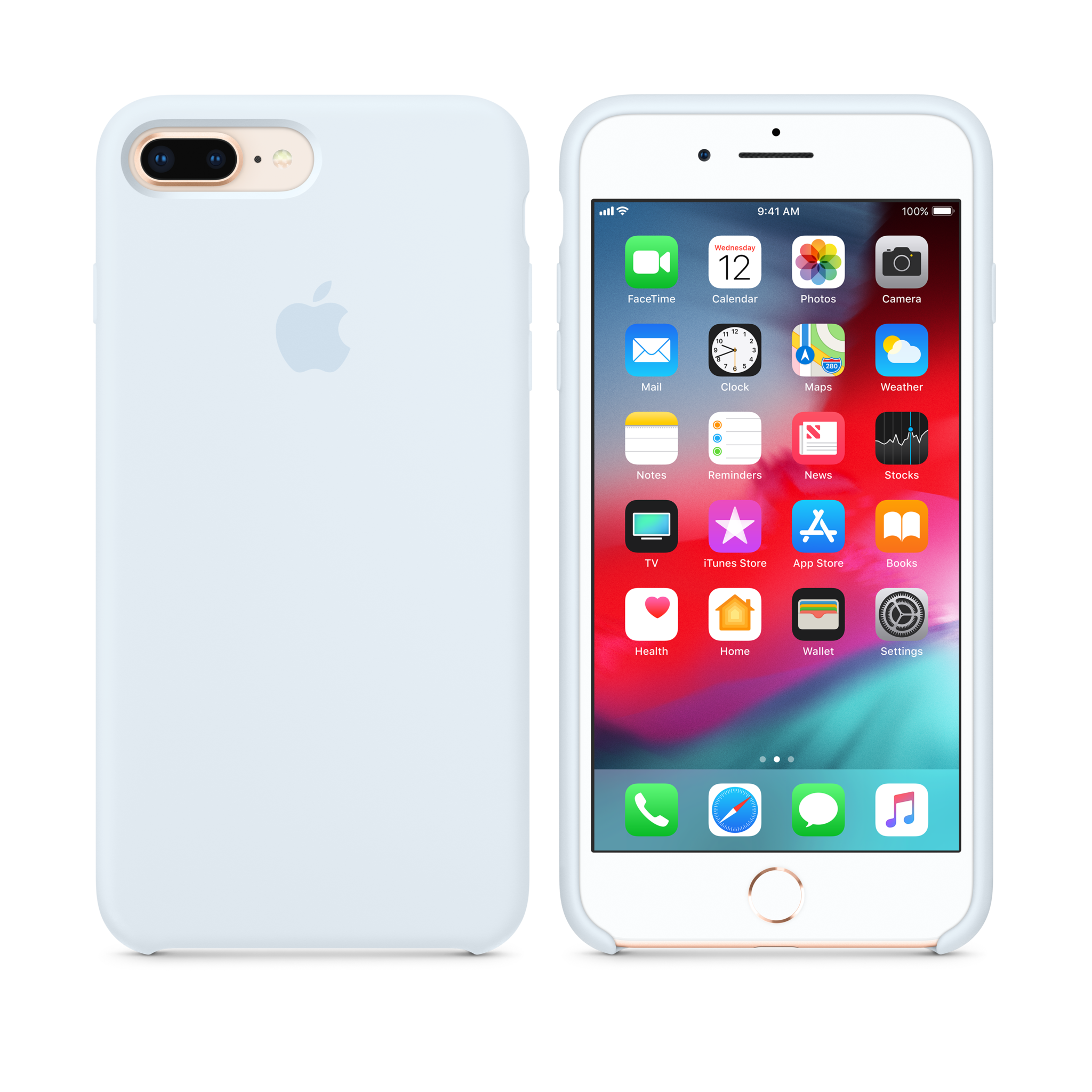 iPhone 8 Plus / 7 Plus Silicone Case — Sky Blue