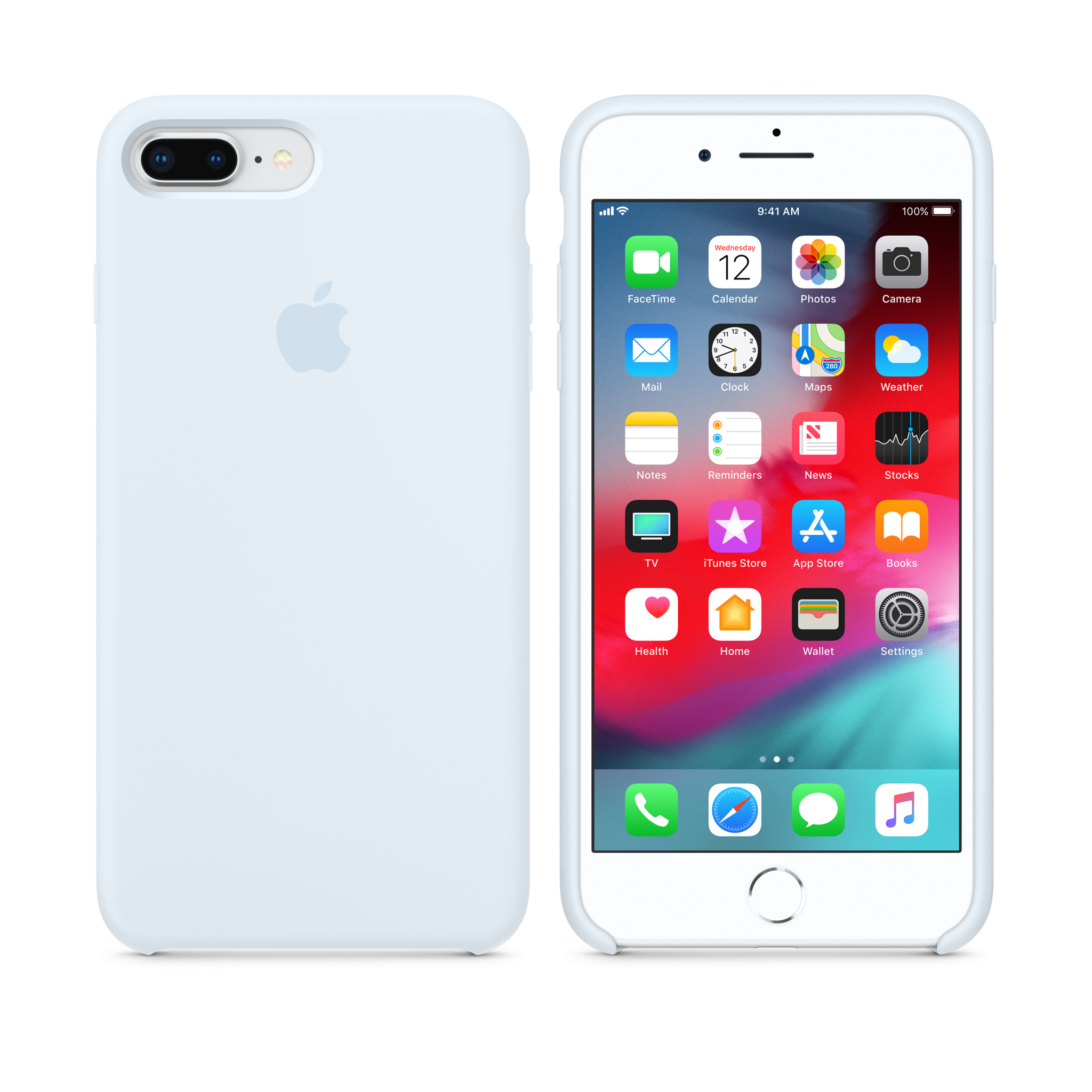 iPhone 8 Plus / 7 Plus Silicone Case — Sky Blue