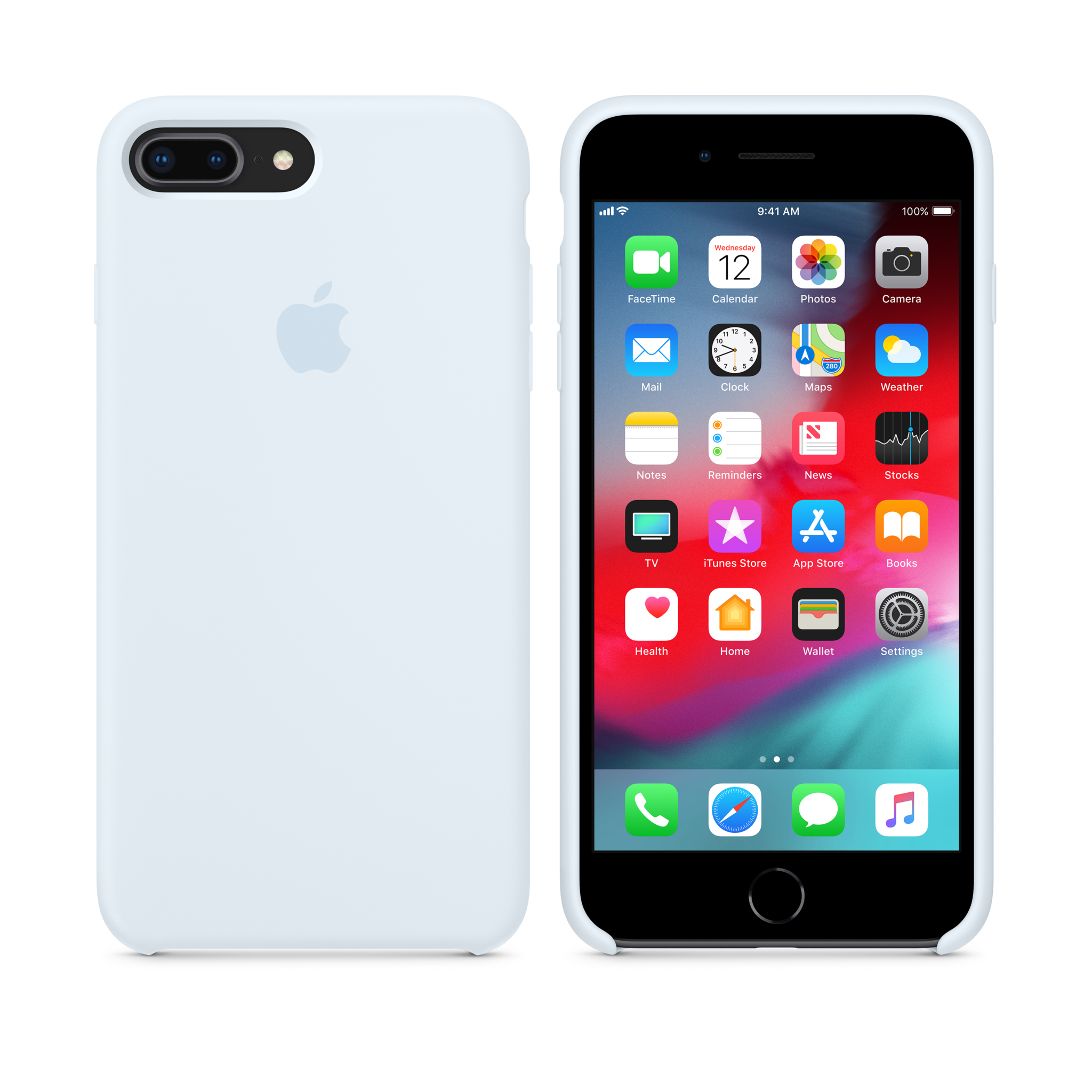 iPhone 8 Plus / 7 Plus Silicone Case — Sky Blue