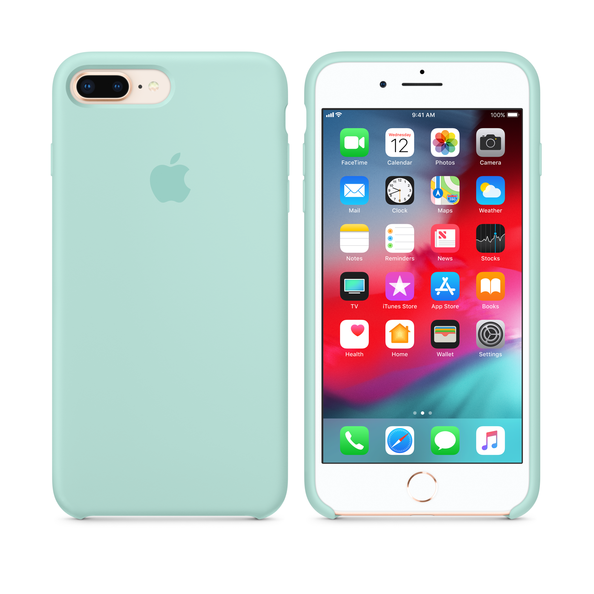 iPhone 8 Plus / 7 Plus Silicone Case — Marine Green