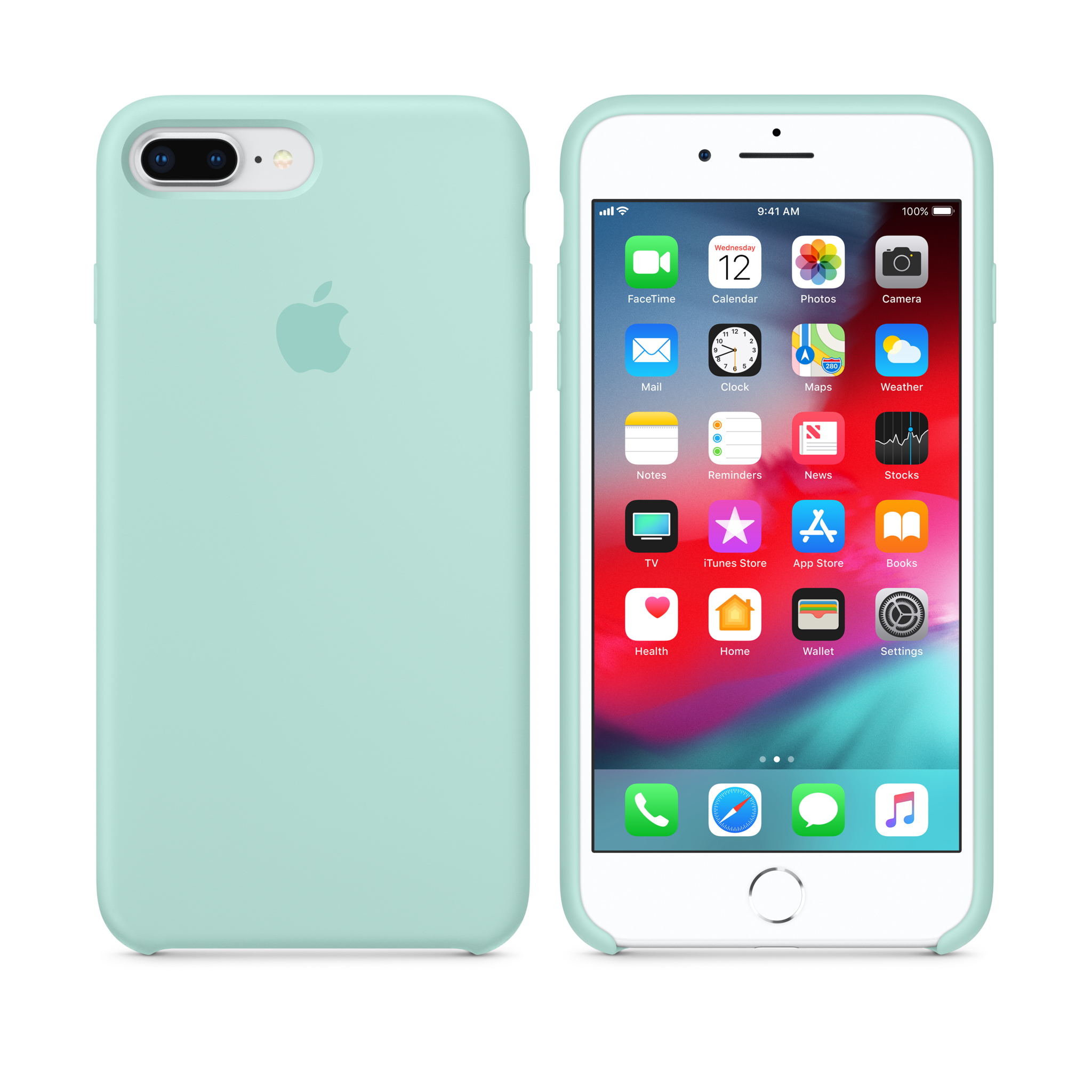 iPhone 8 Plus / 7 Plus Silicone Case — Marine Green