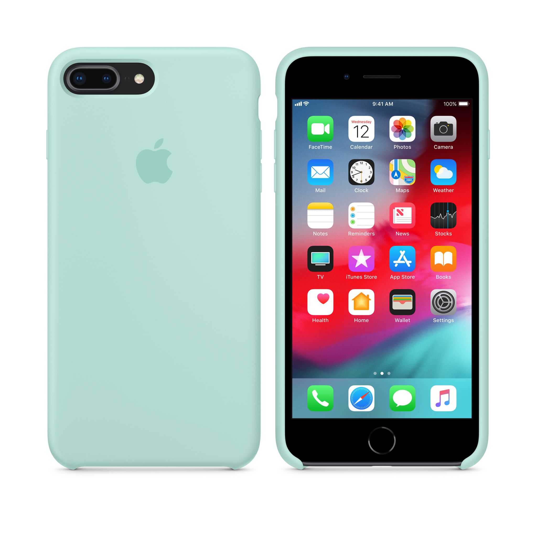 iPhone 8 Plus / 7 Plus Silicone Case — Marine Green