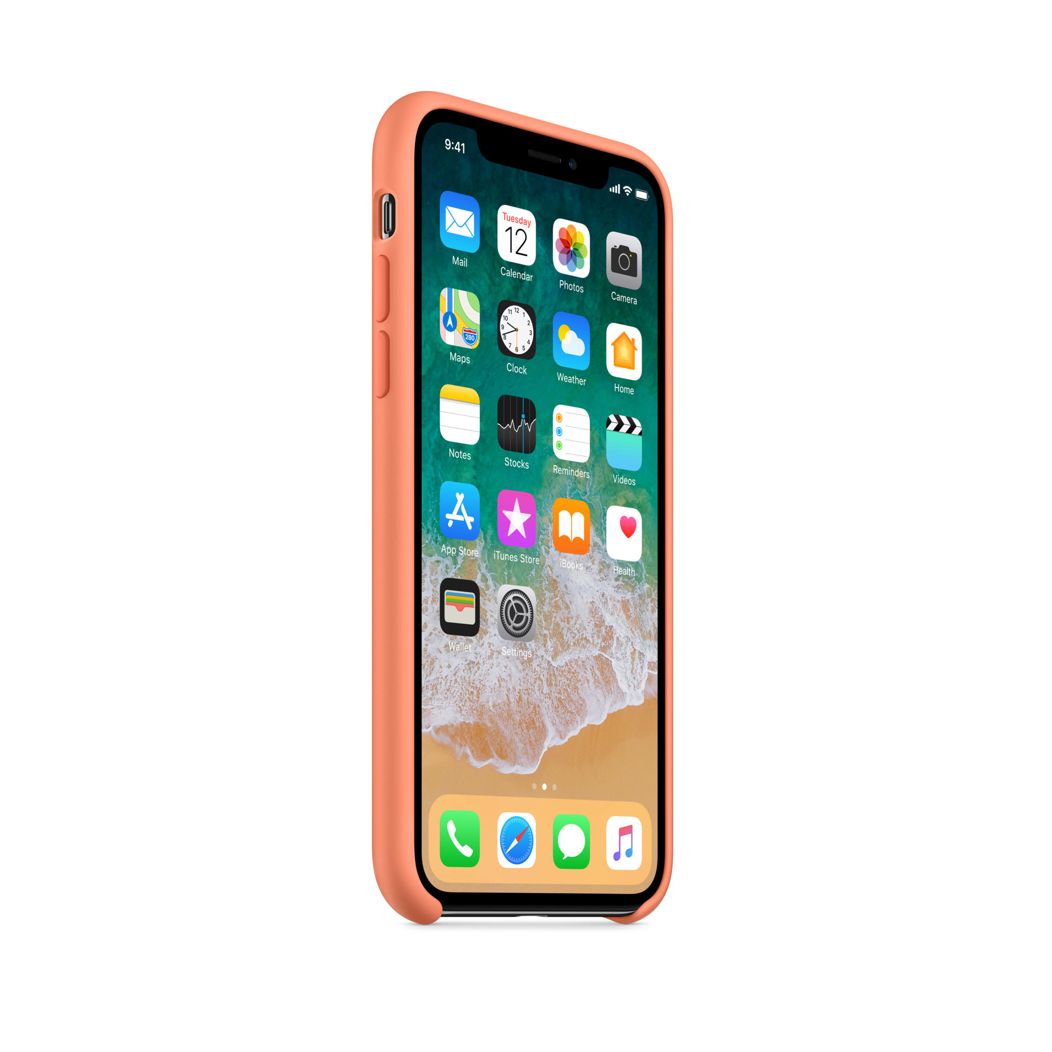 iPhone X Silicone Case — Peach