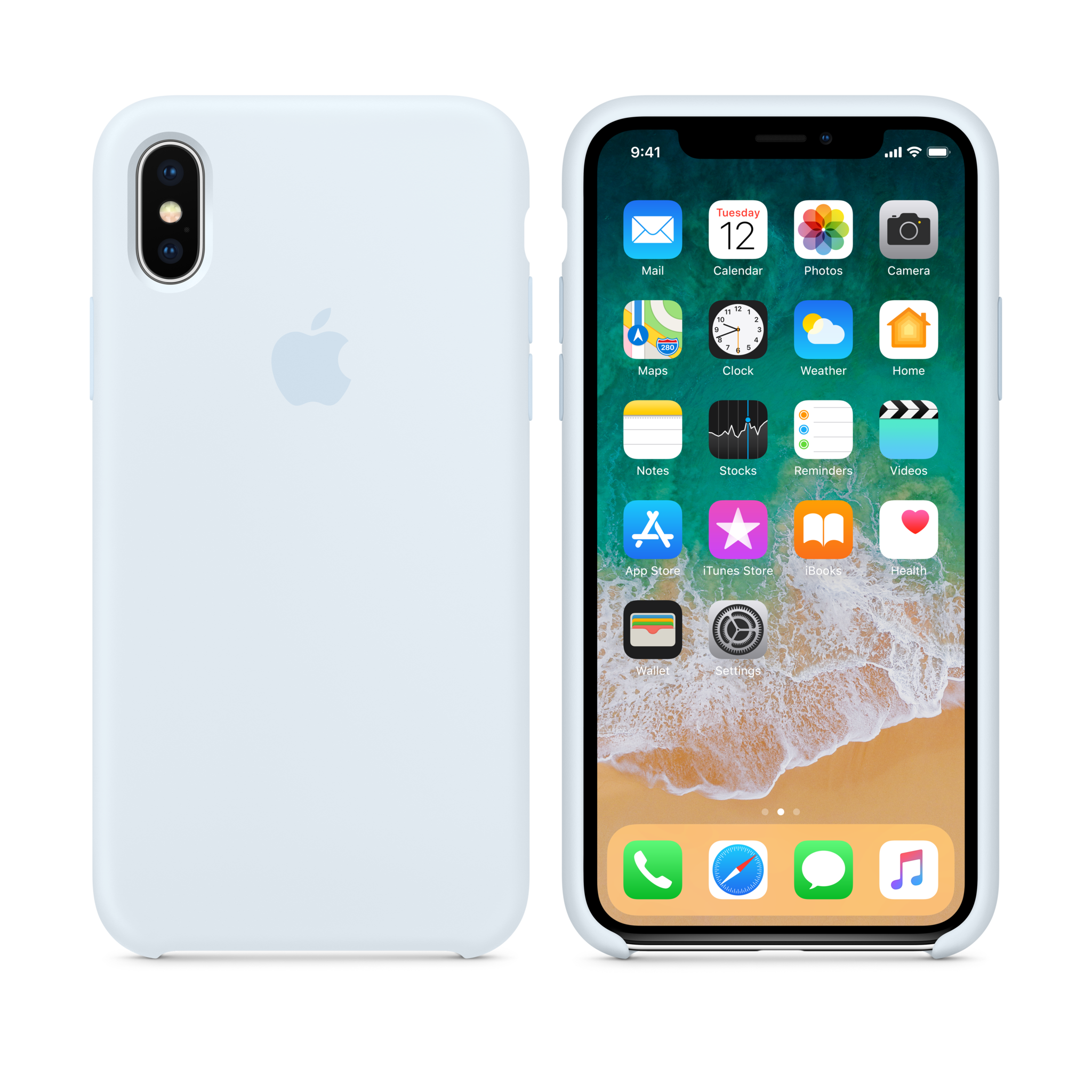 iPhone X Silicone Case — Sky Blue