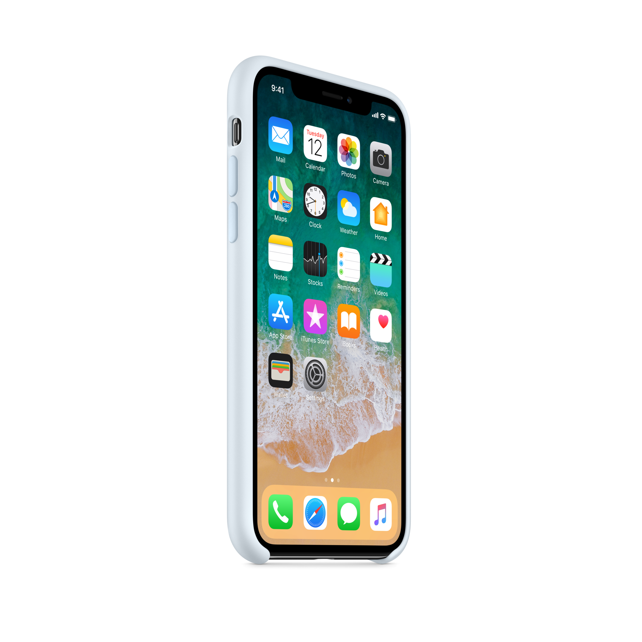 iPhone X Silicone Case — Sky Blue