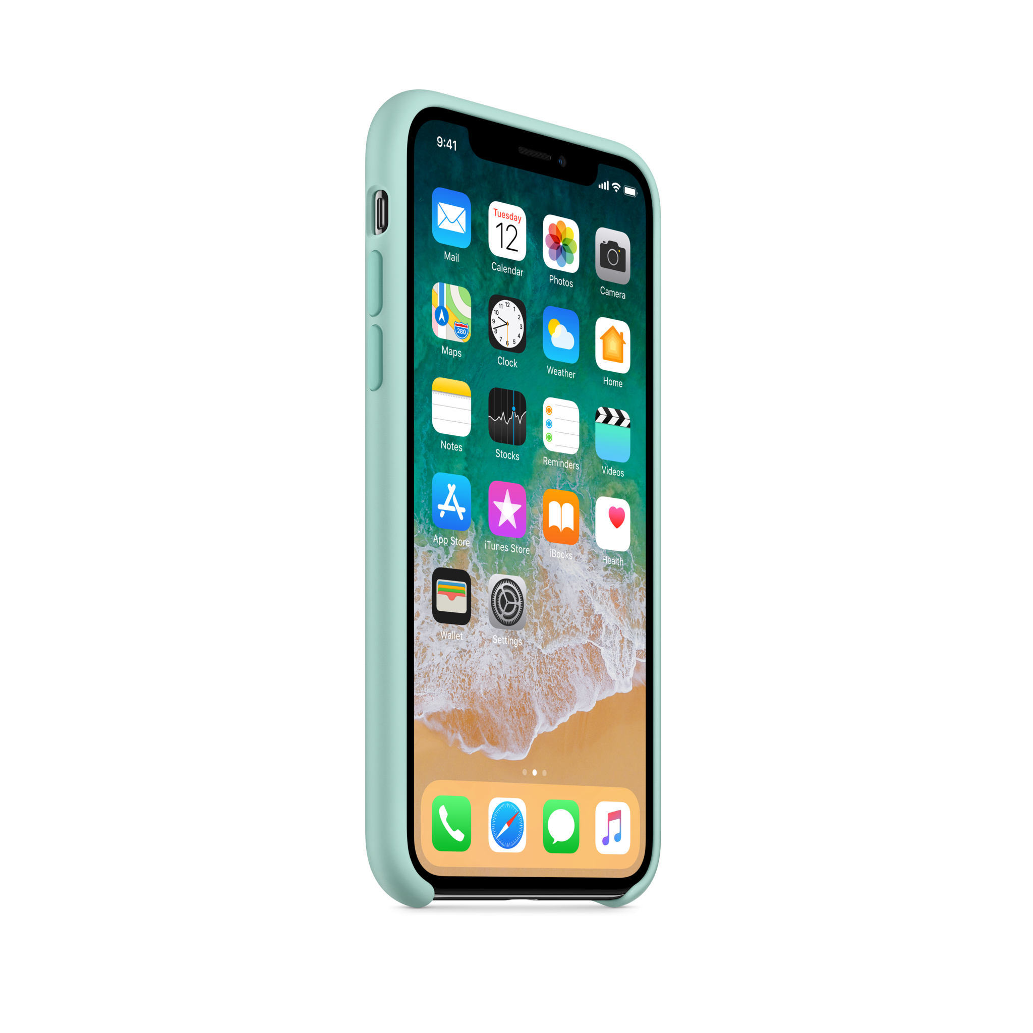 iPhone X Silicone Case — Marine Green