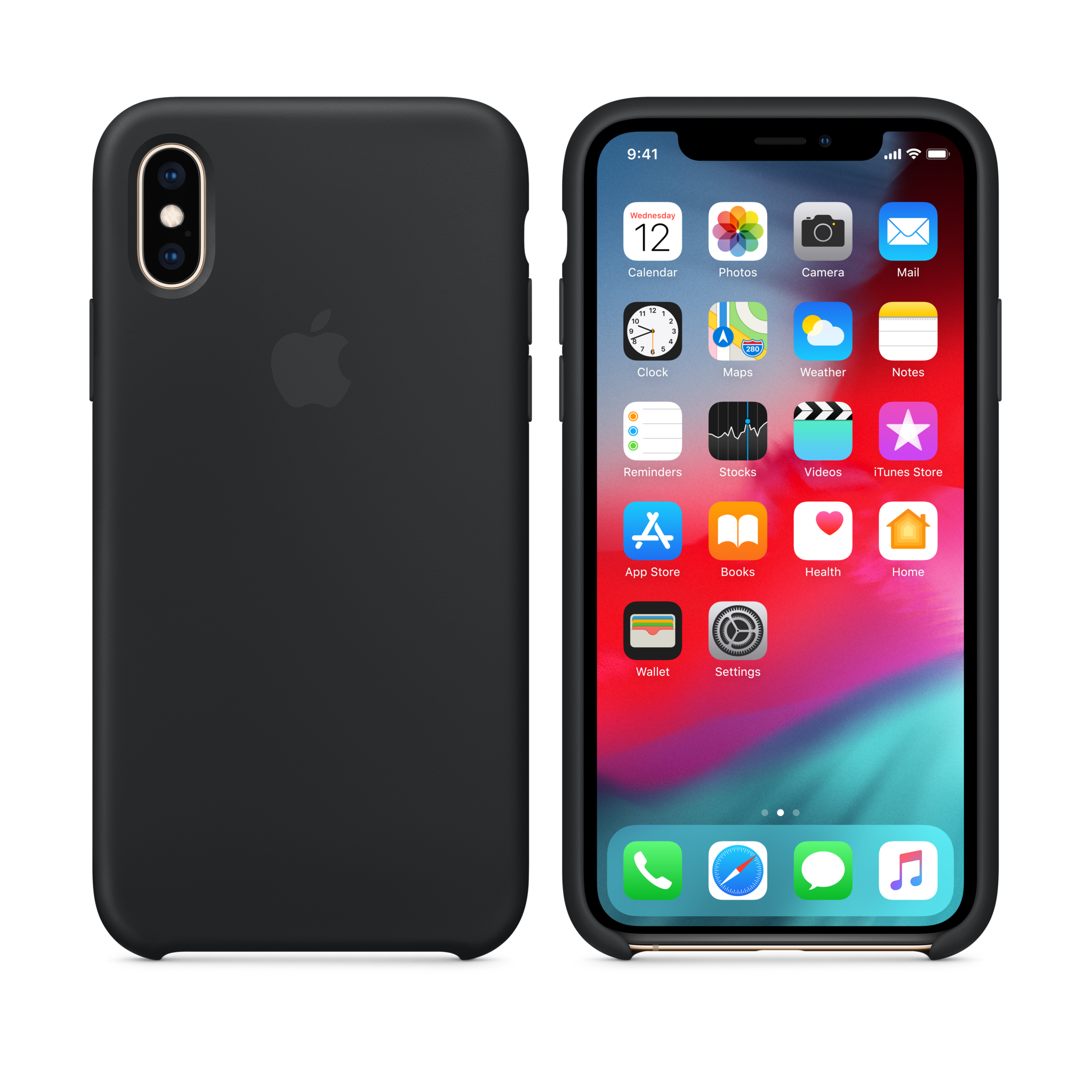 iPhone XS Silicone Case — Black