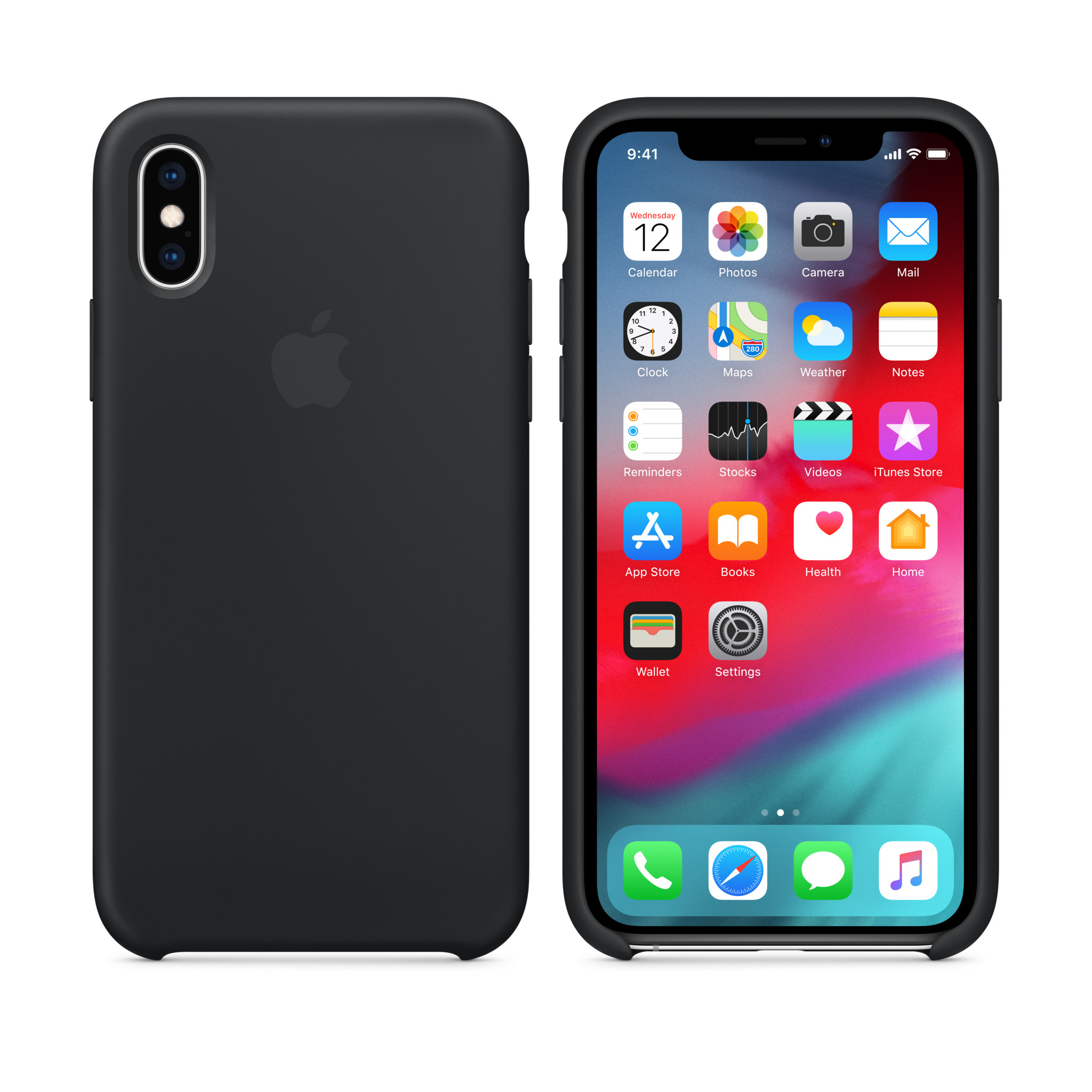 iPhone XS Silicone Case — Black