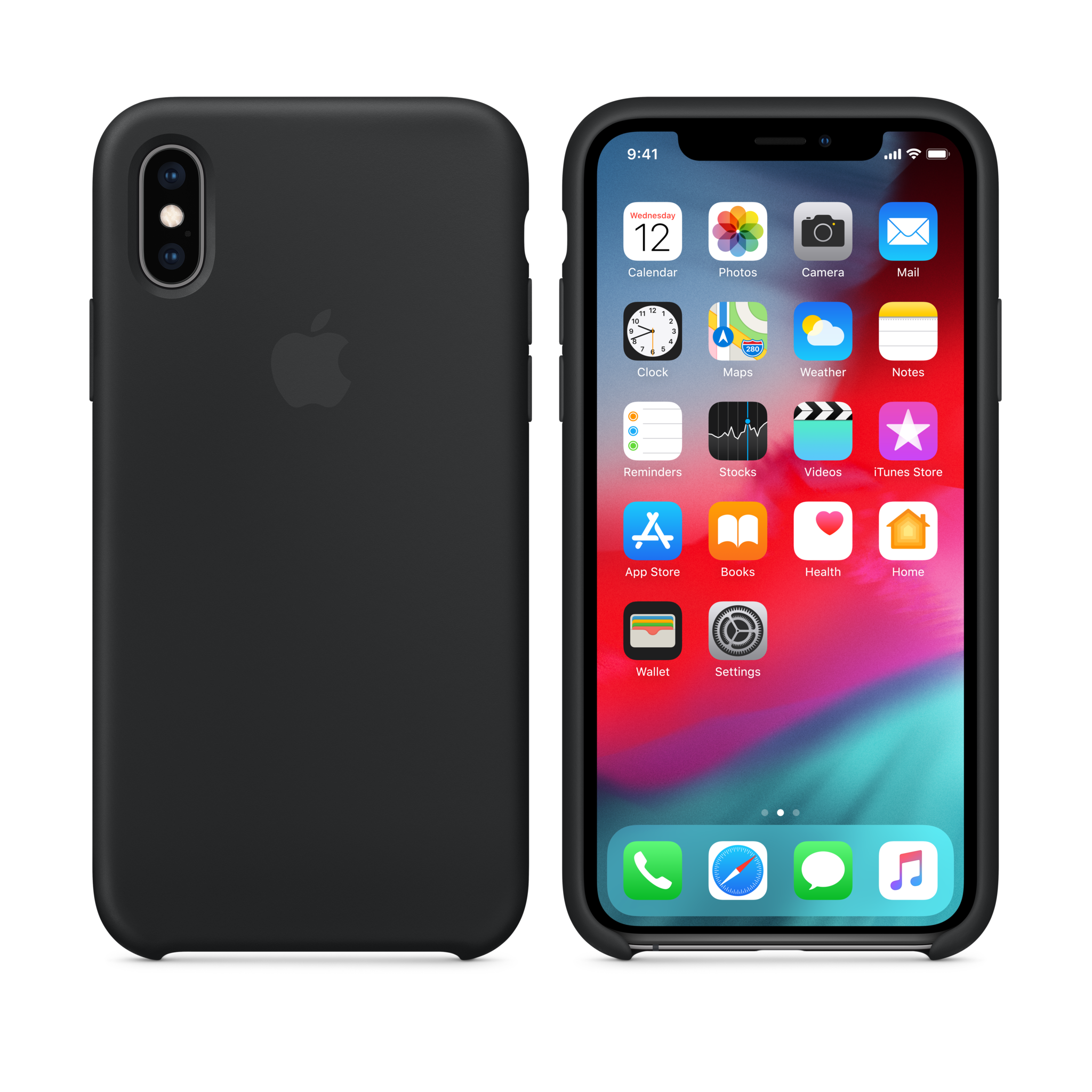 iPhone XS Silicone Case — Black