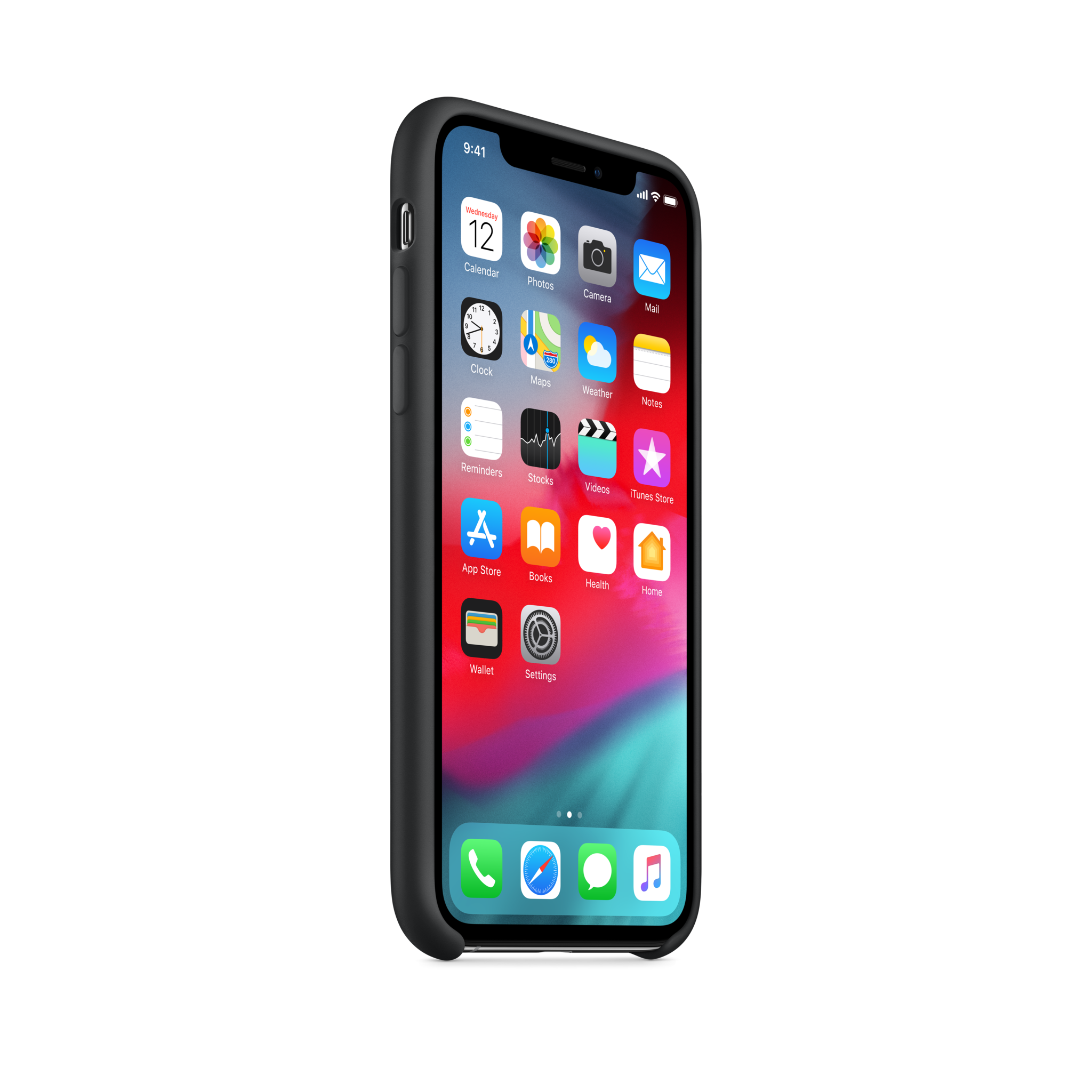 iPhone XS Silicone Case — Black
