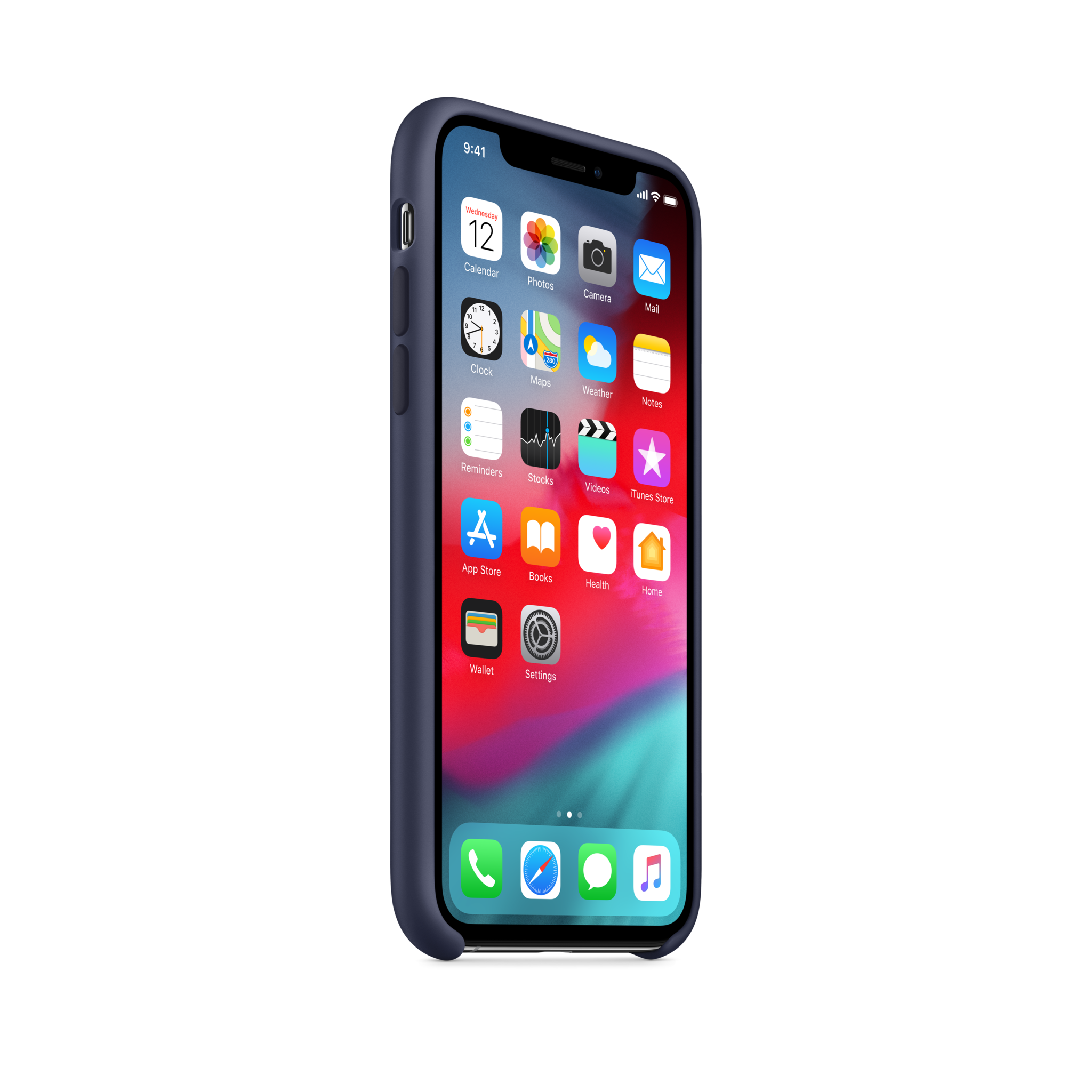 iPhone XS Silicone Case — Midnight Blue