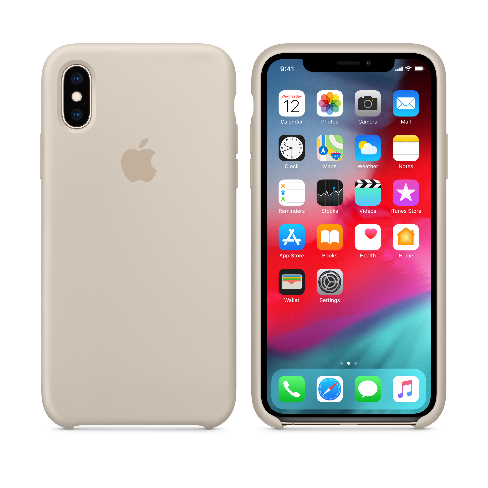 iPhone XS Silicone Case — Stone