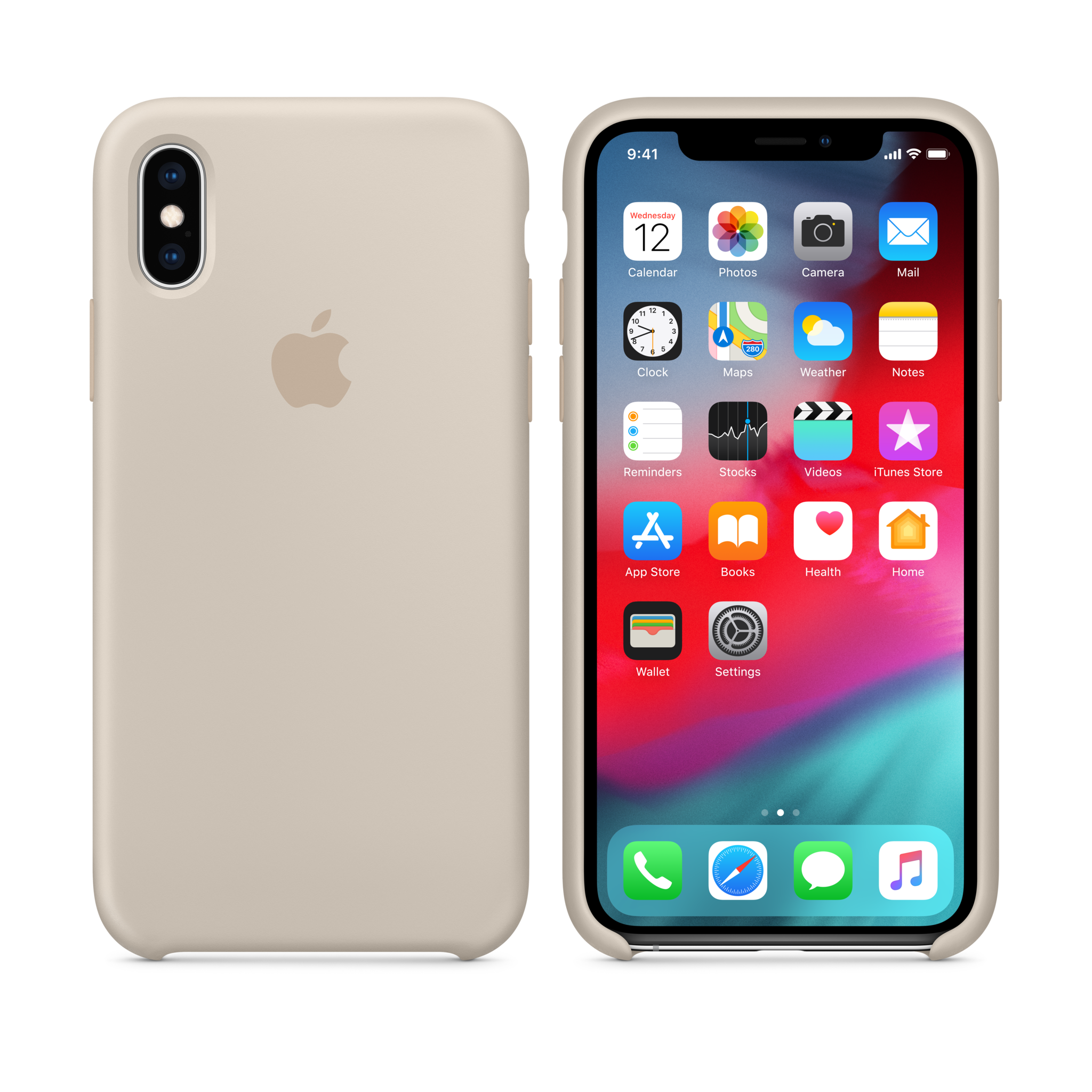 iPhone XS Silicone Case — Stone
