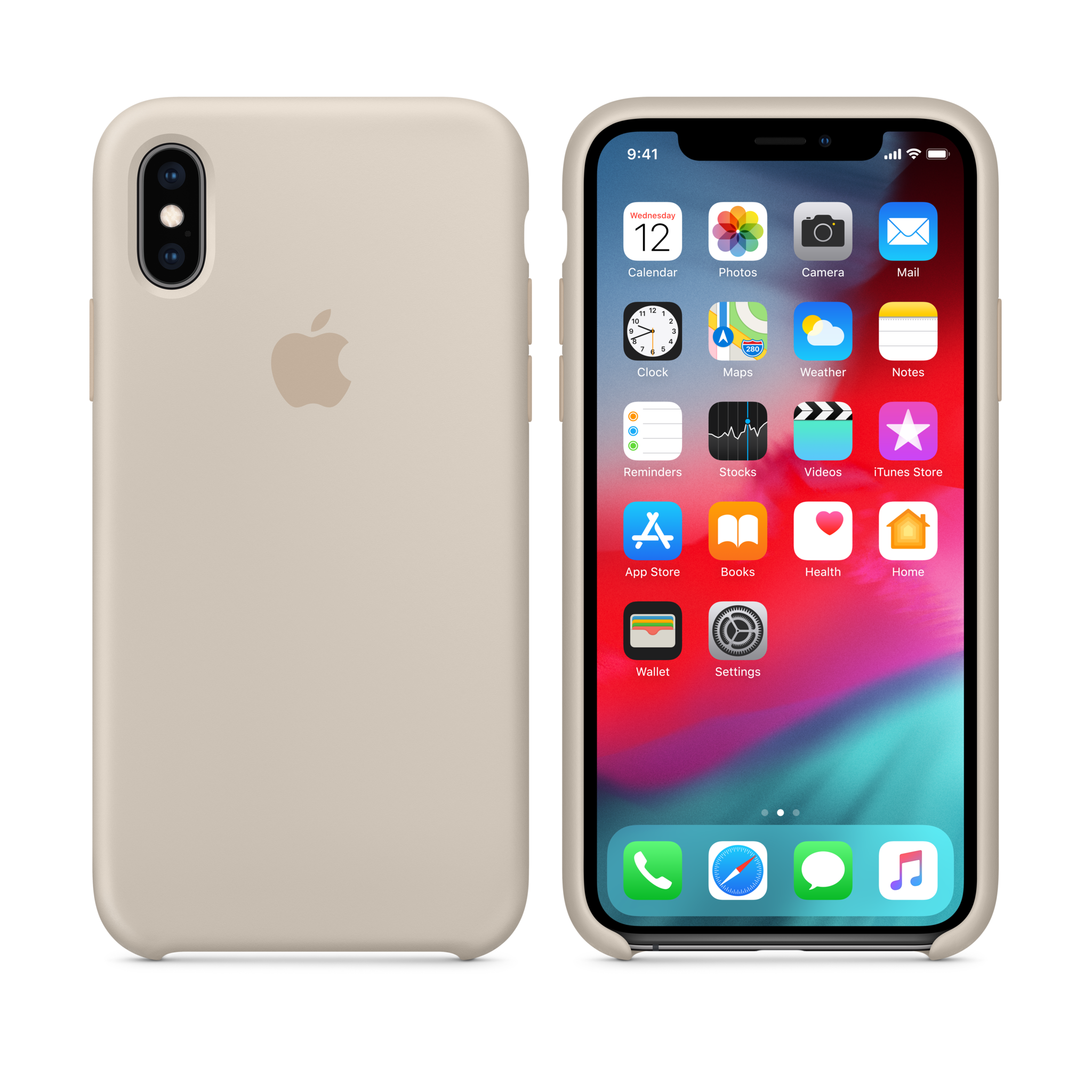 iPhone XS Silicone Case — Stone