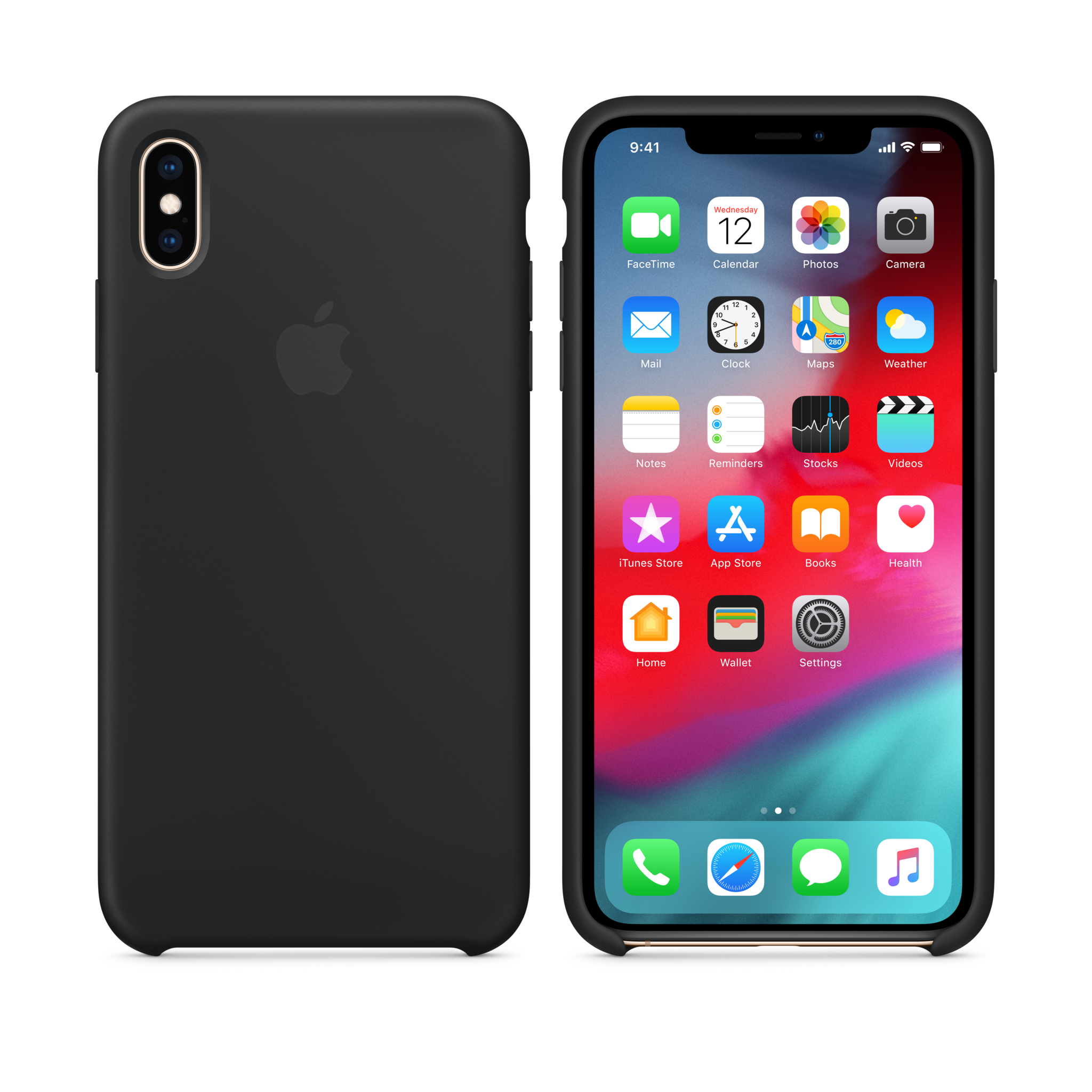 iPhone XS Max Silicone Case — Black