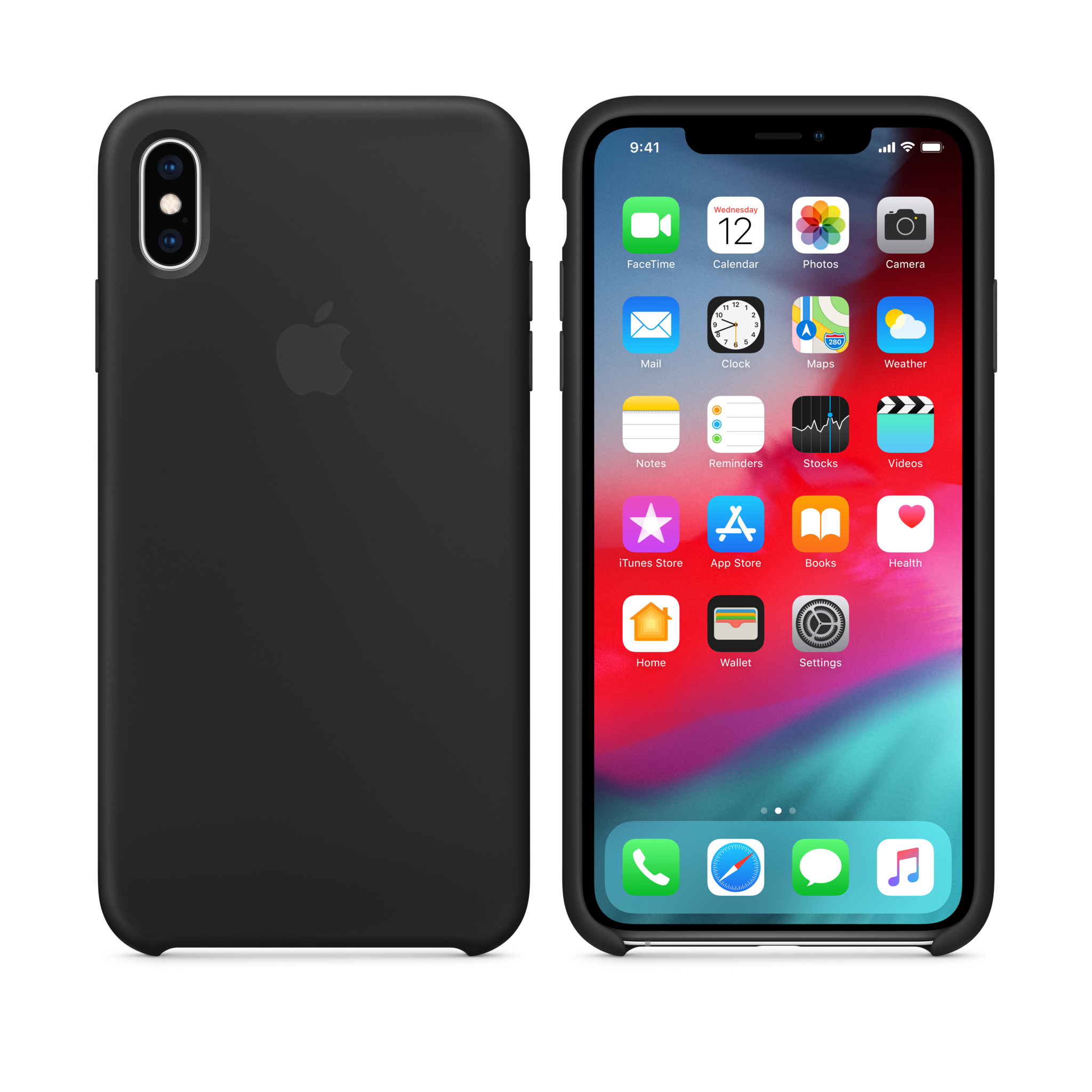 iPhone XS Max Silicone Case — Black