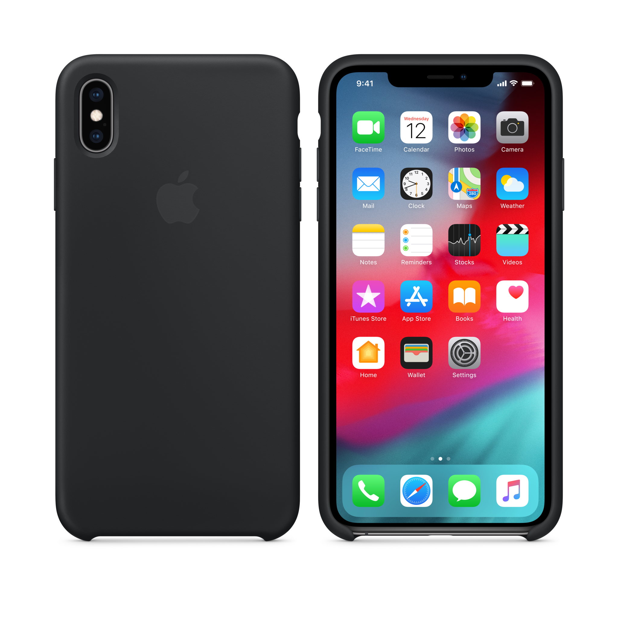 iPhone XS Max Silicone Case — Black