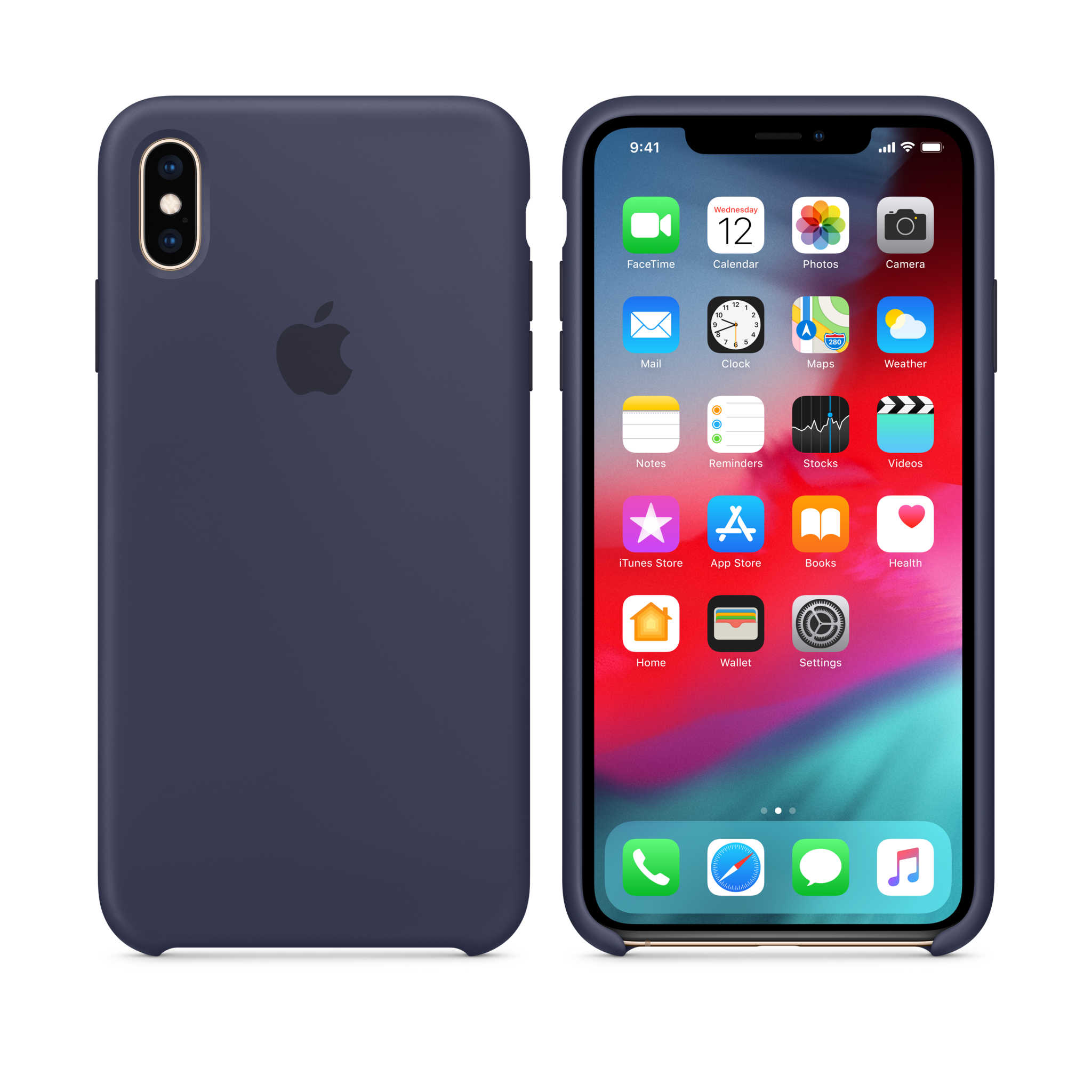 iPhone XS Max Silicone Case — Midnight Blue