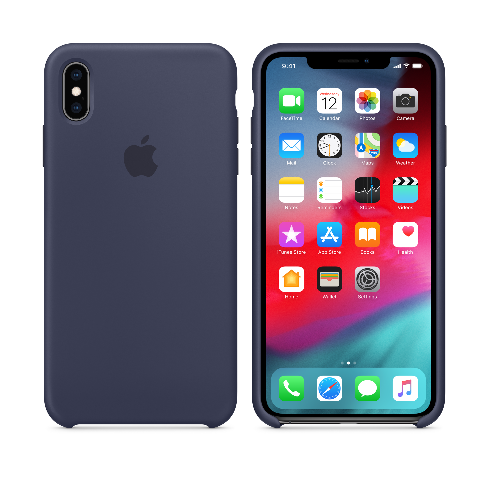 iPhone XS Max Silicone Case — Midnight Blue