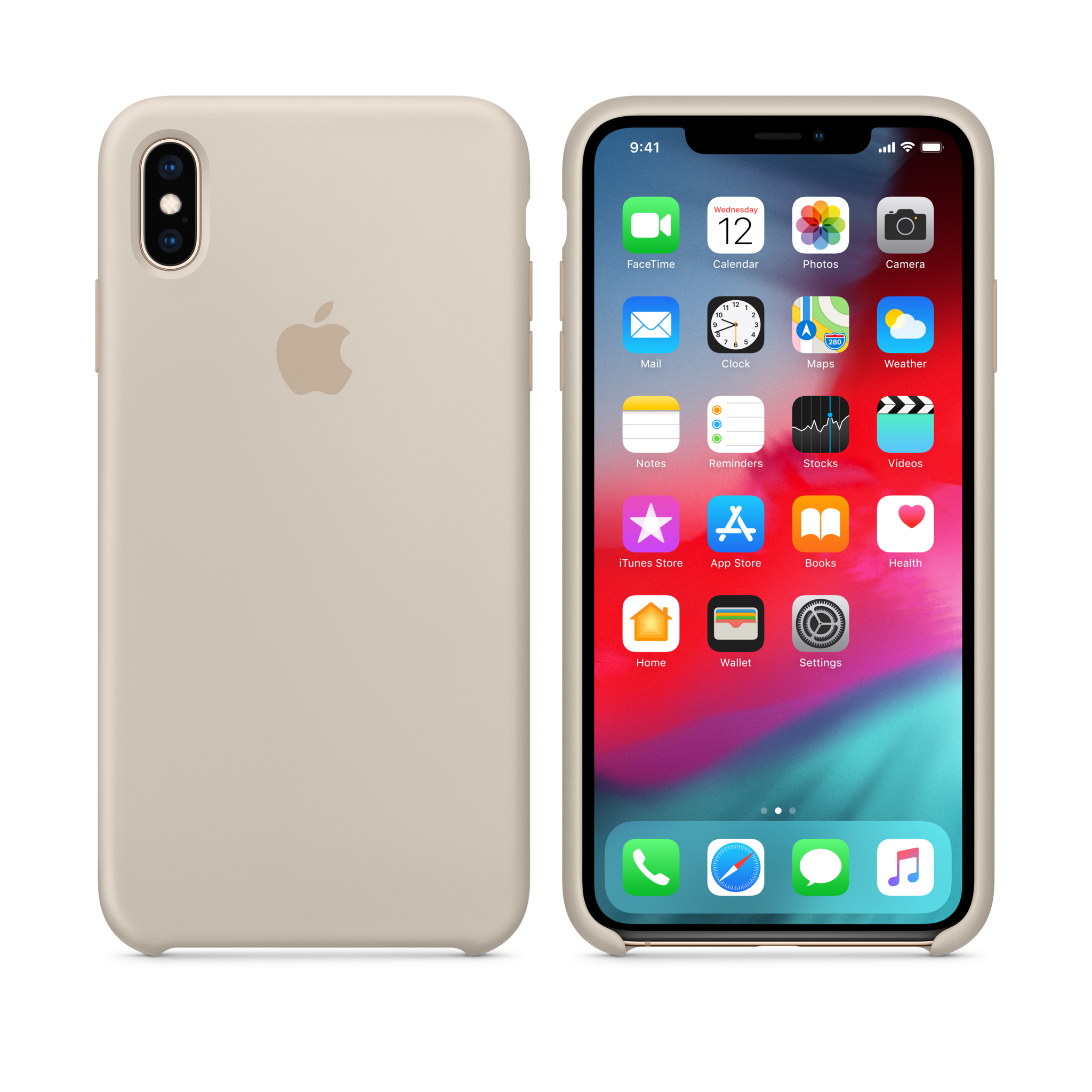 iPhone XS Max Silicone Case — Stone