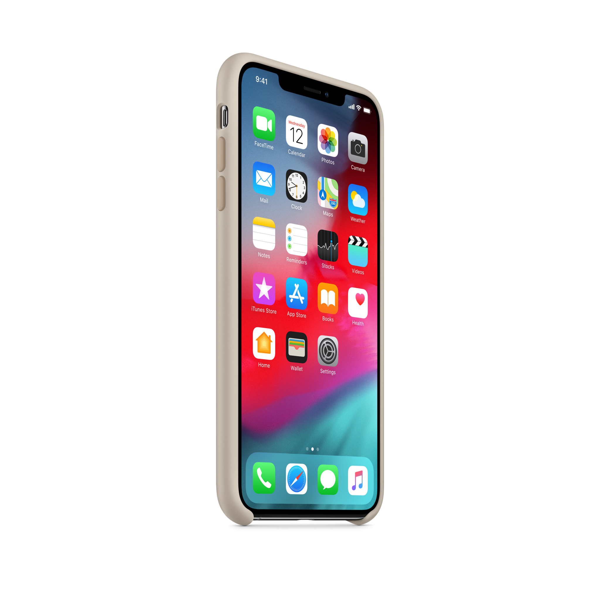 iPhone XS Max Silicone Case — Stone