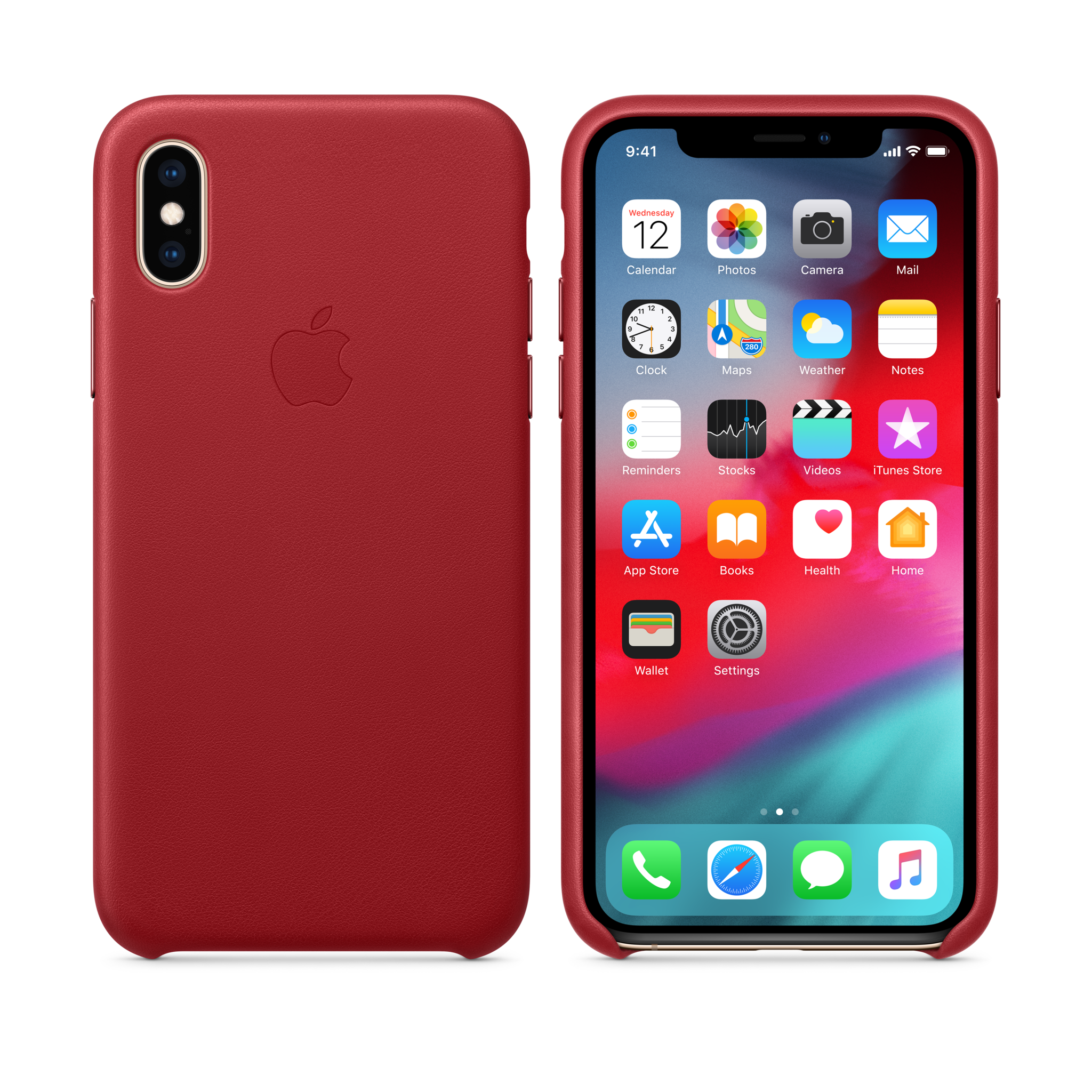 iPhone XS Leather Case — PRODUCT(RED)