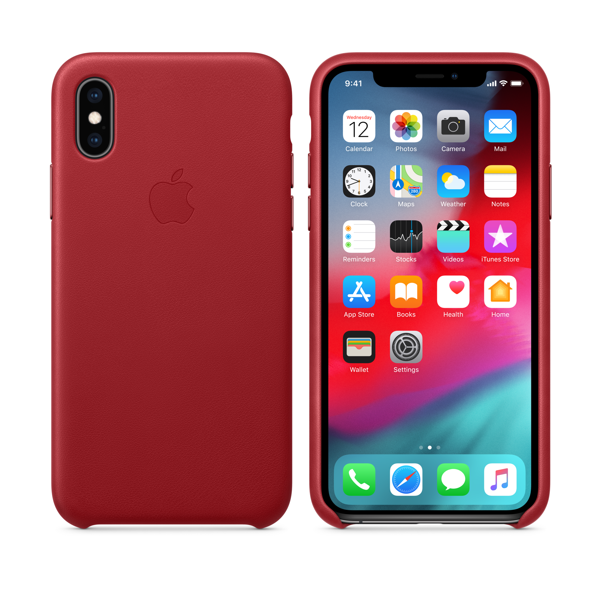 iPhone XS Leather Case — PRODUCT(RED)