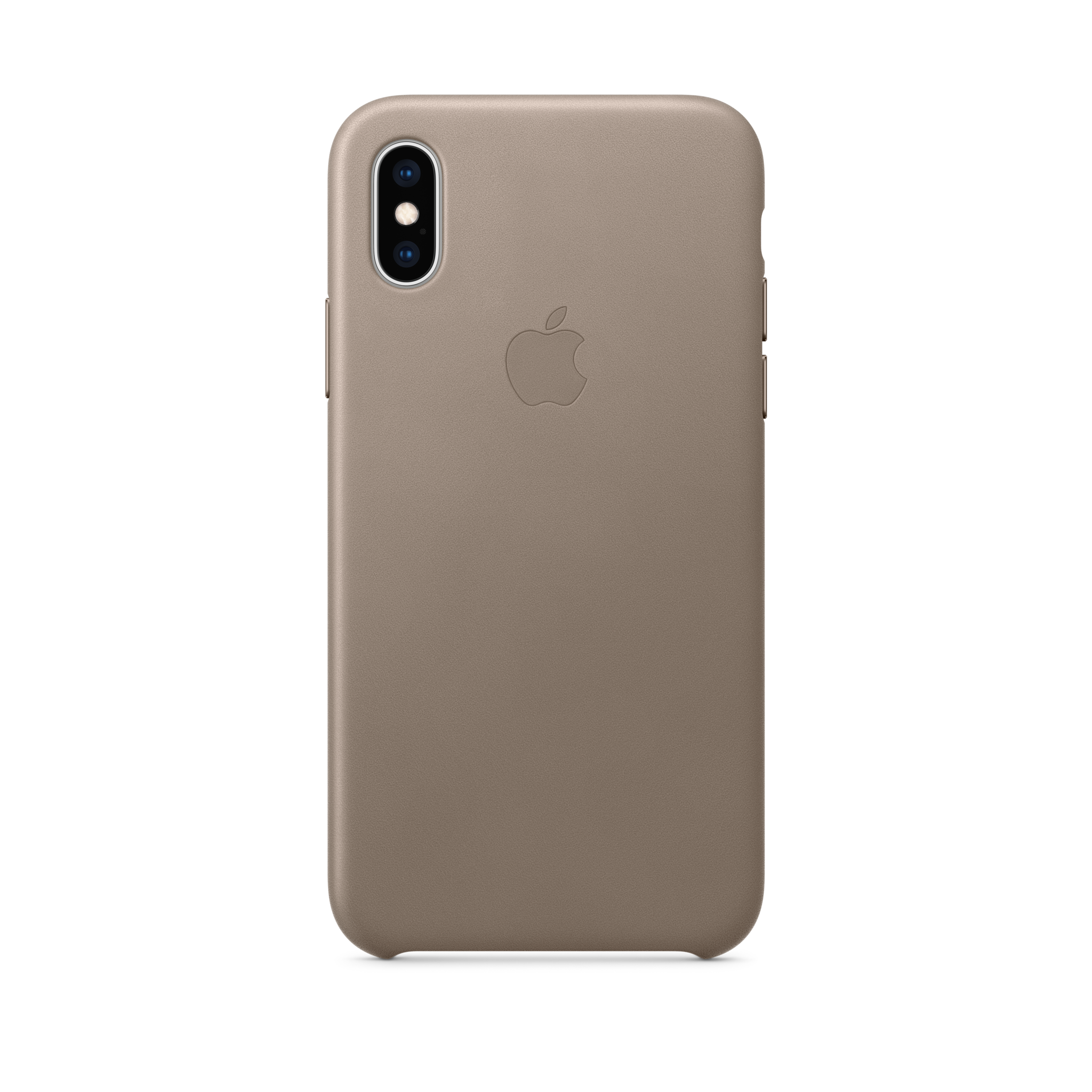 iPhone XS Leather Case — Taupe