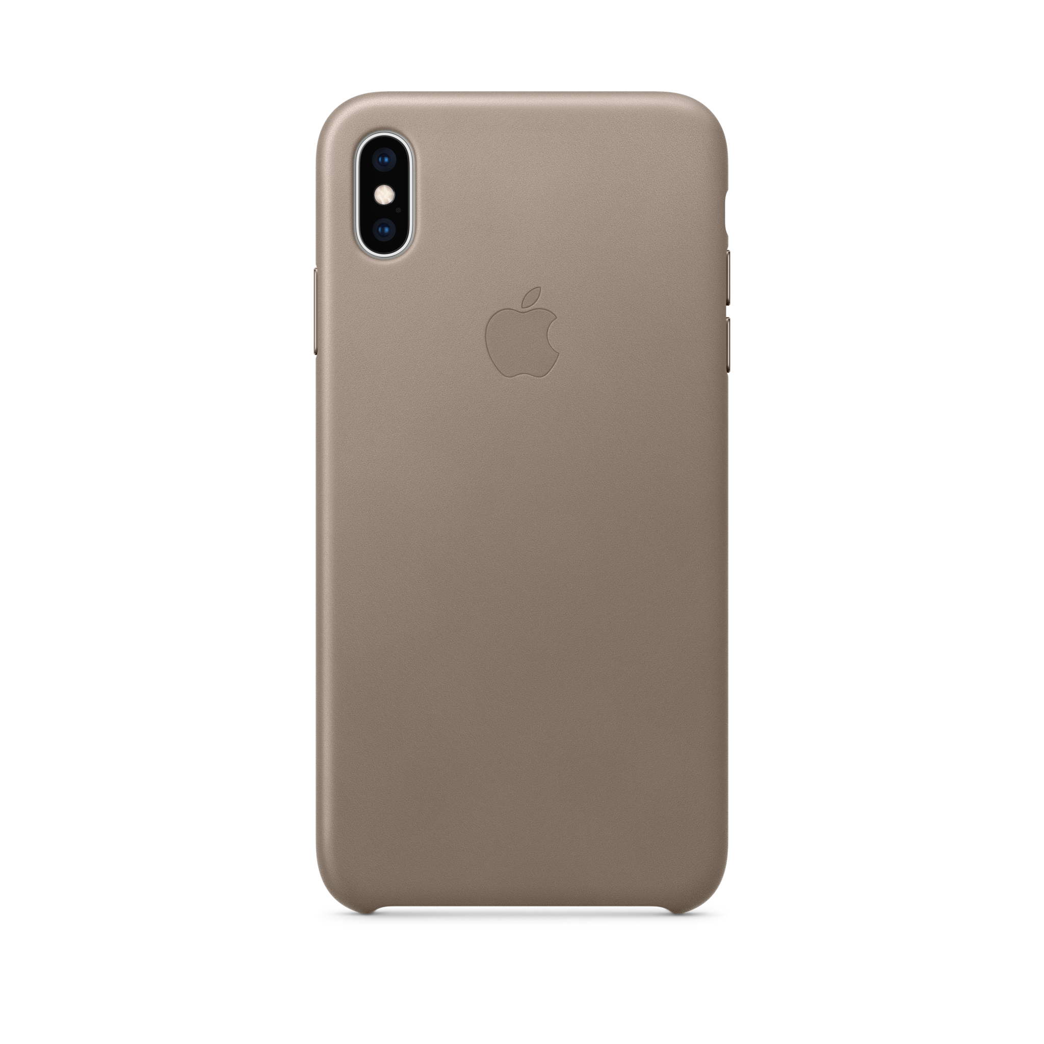 iPhone XS Max Leather Case — Taupe