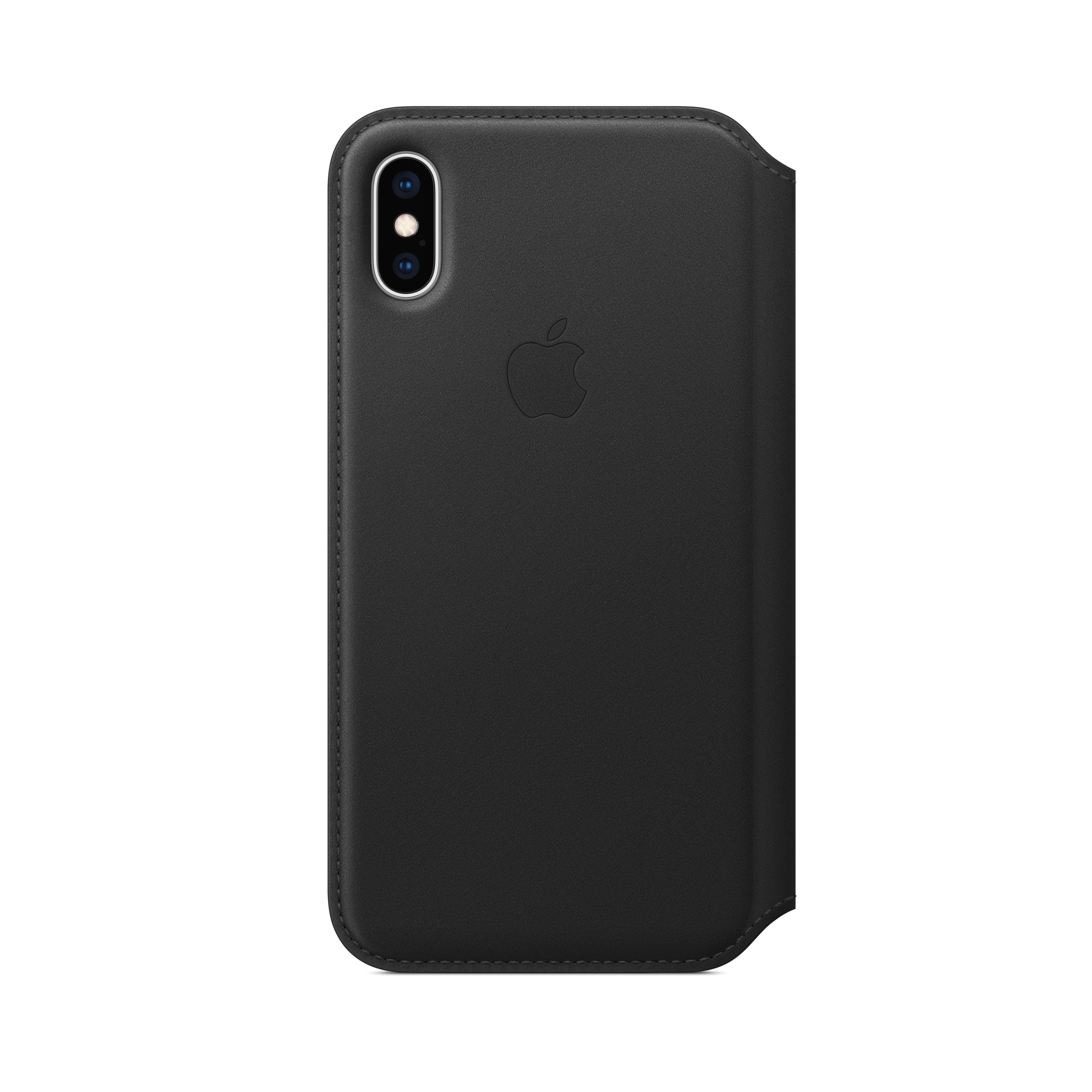 iPhone XS Leather Folio — Black