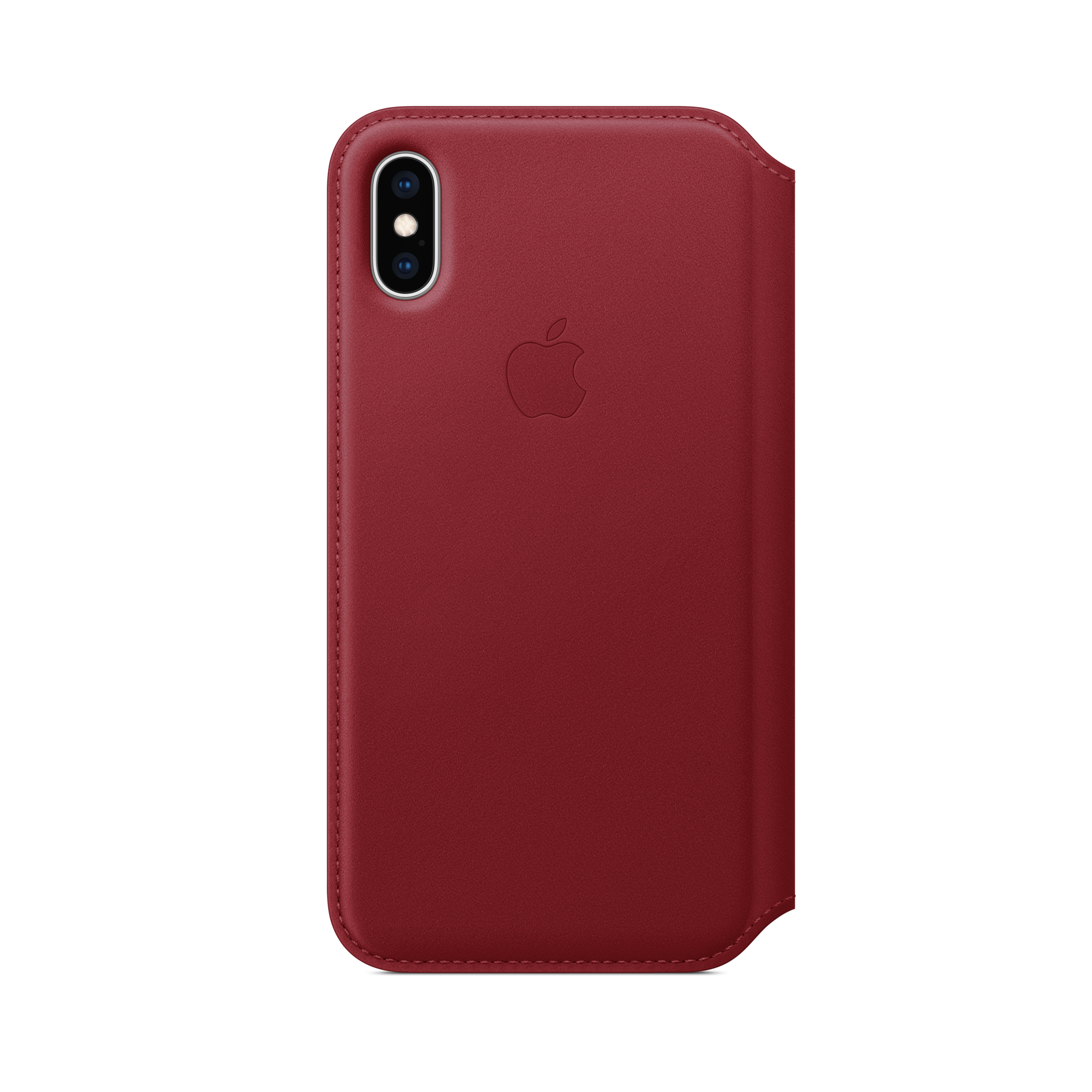 iPhone XS Leather Folio — PRODUCT(RED)