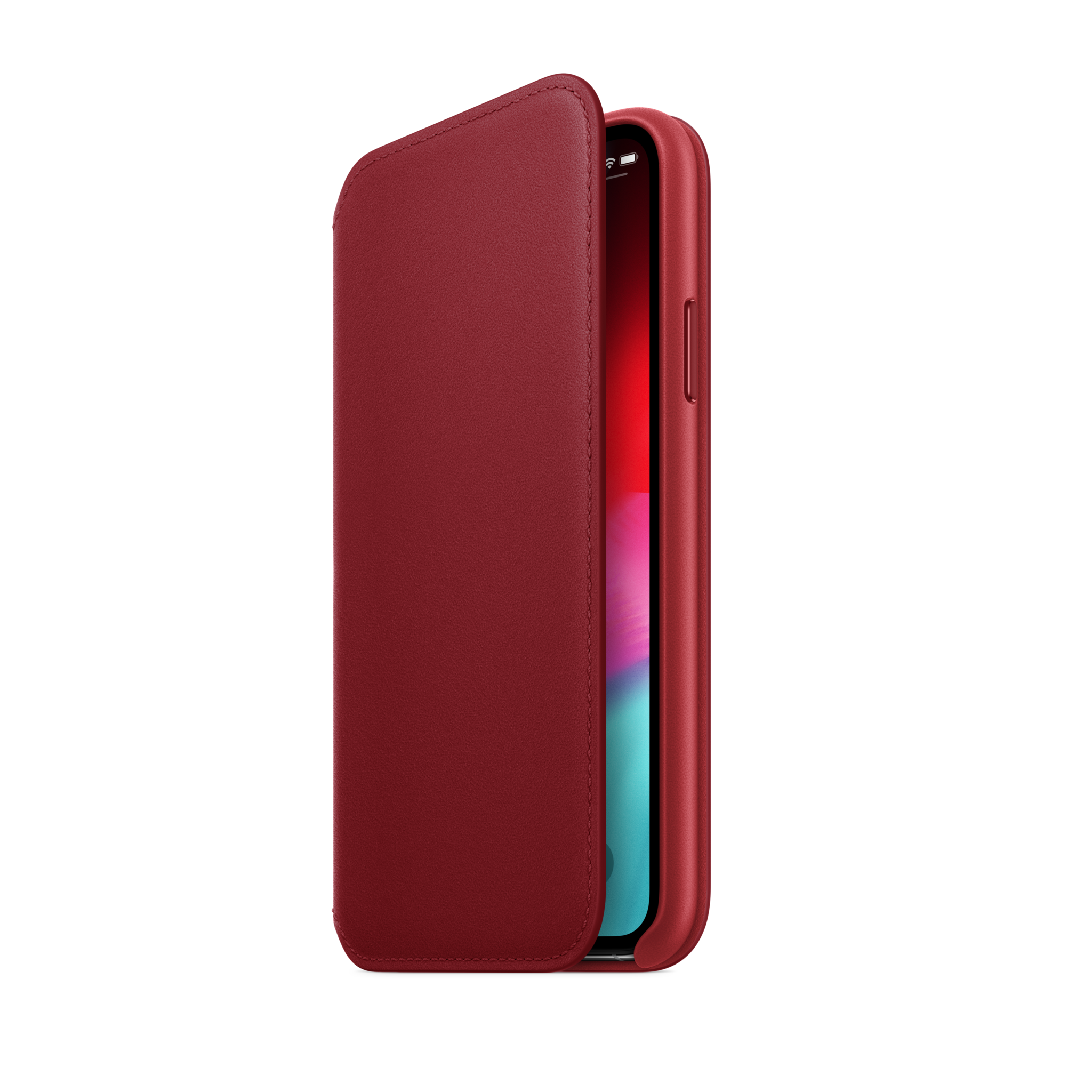 iPhone XS Leather Folio — PRODUCT(RED)