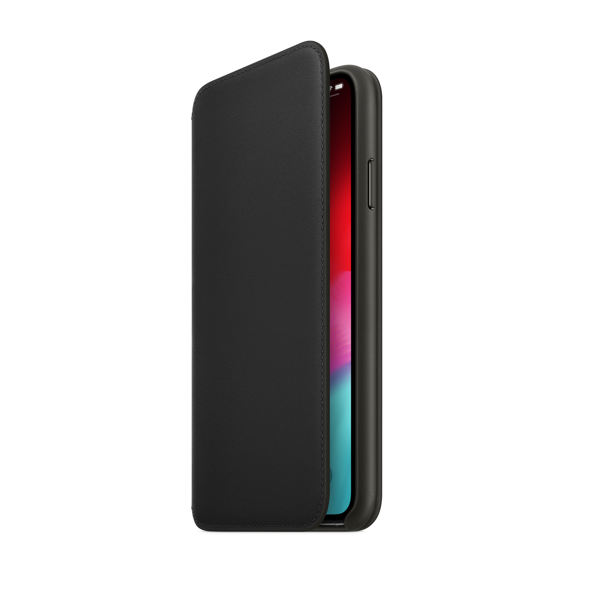 iPhone XS Max Leather Folio — Black