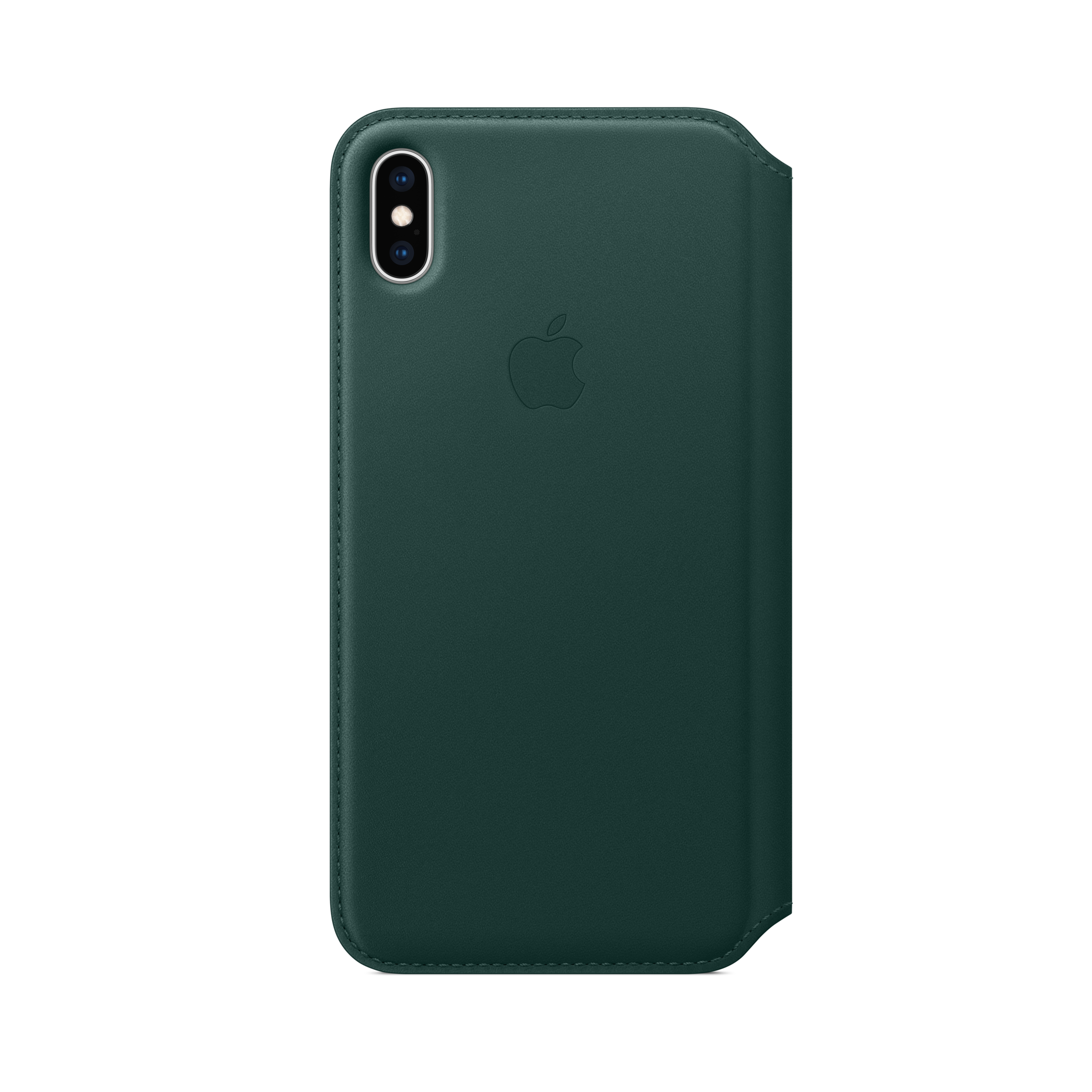 iPhone XS Max Leather Folio — Forest Green
