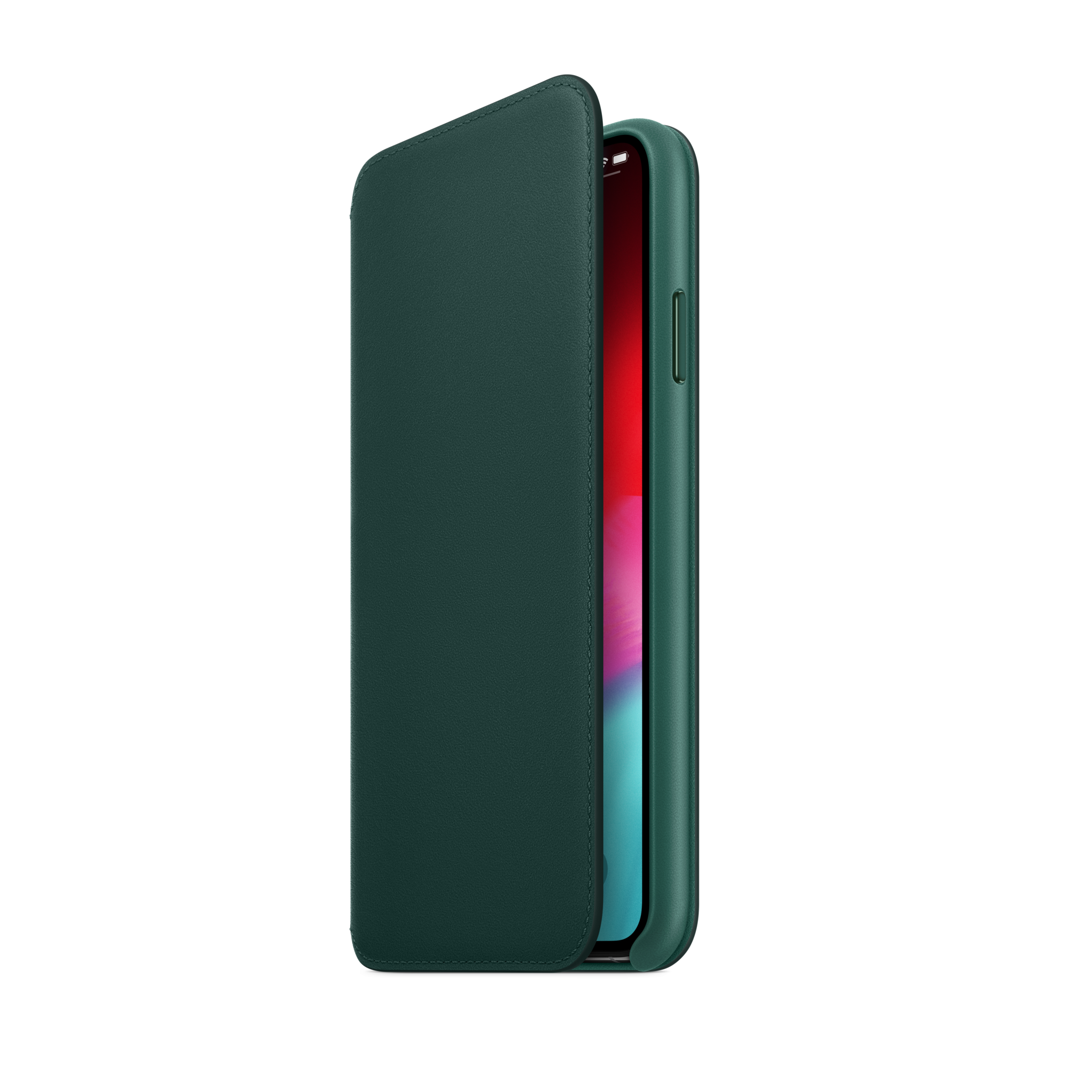 iPhone XS Max Leather Folio — Forest Green