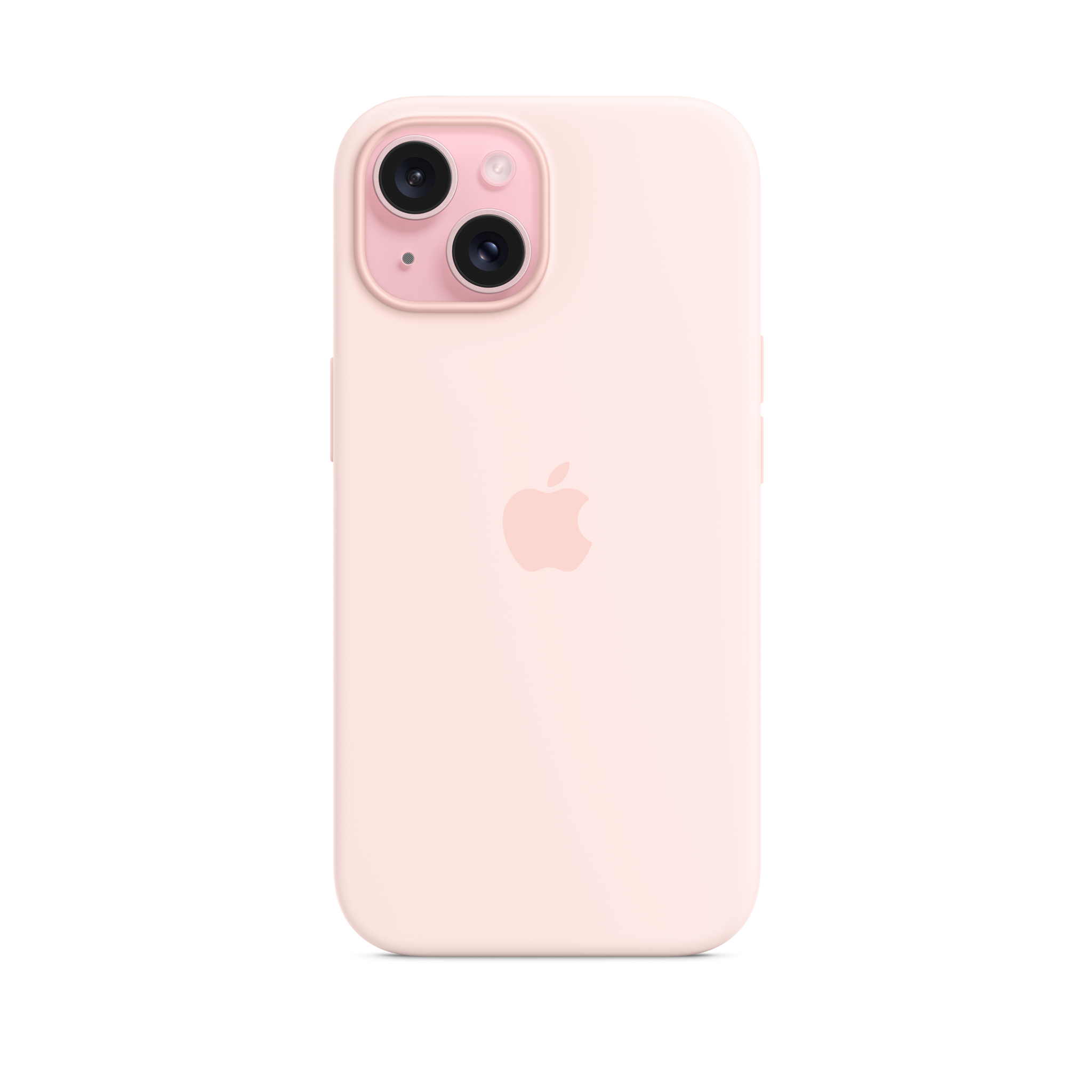 iPhone 15 Silicone Case with MagSafe — Light Pink