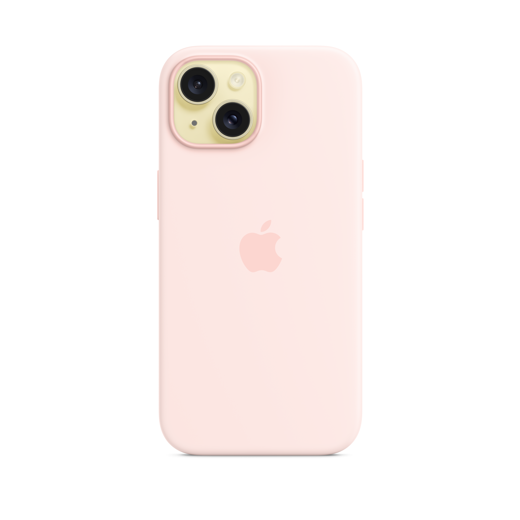 iPhone 15 Silicone Case with MagSafe — Light Pink