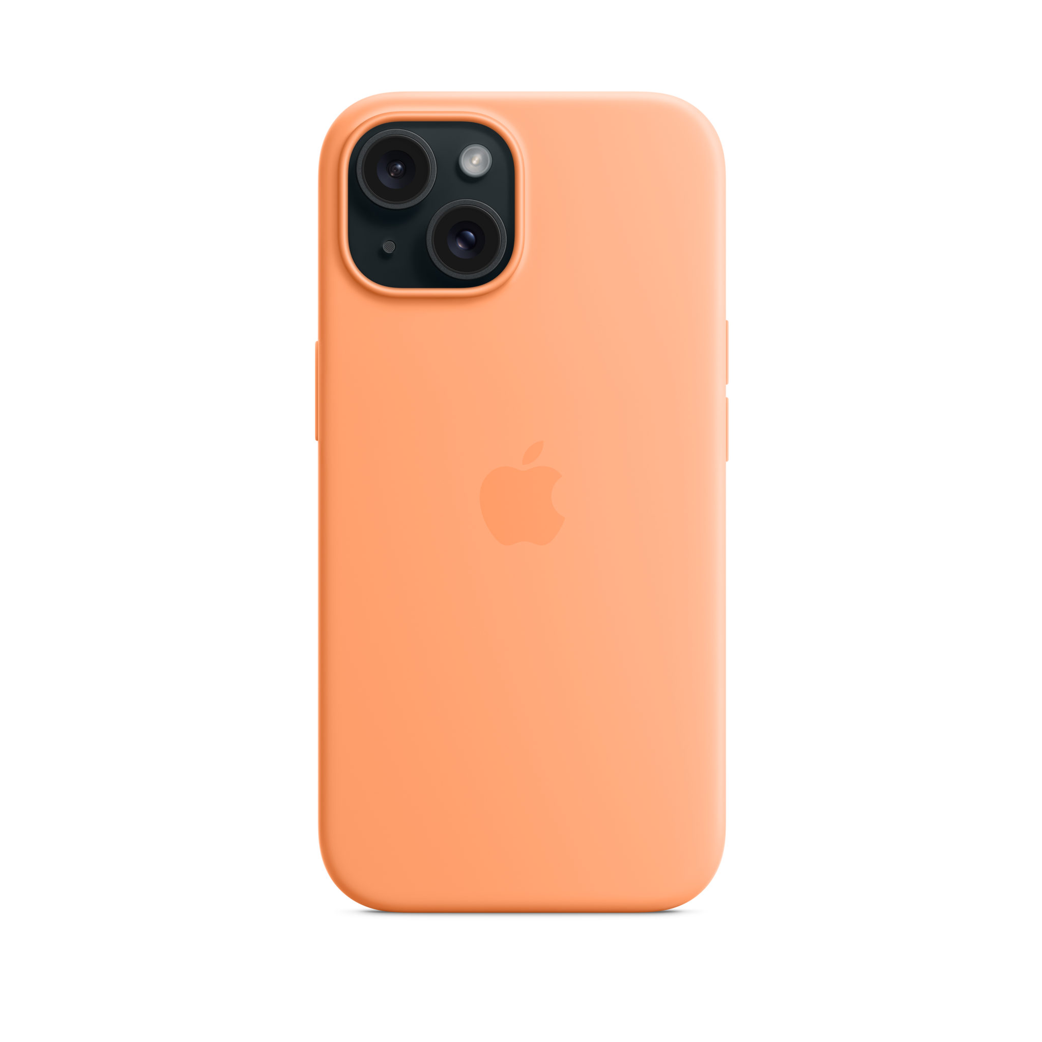 iPhone 15 Silicone Case with MagSafe — Orange Sorbet