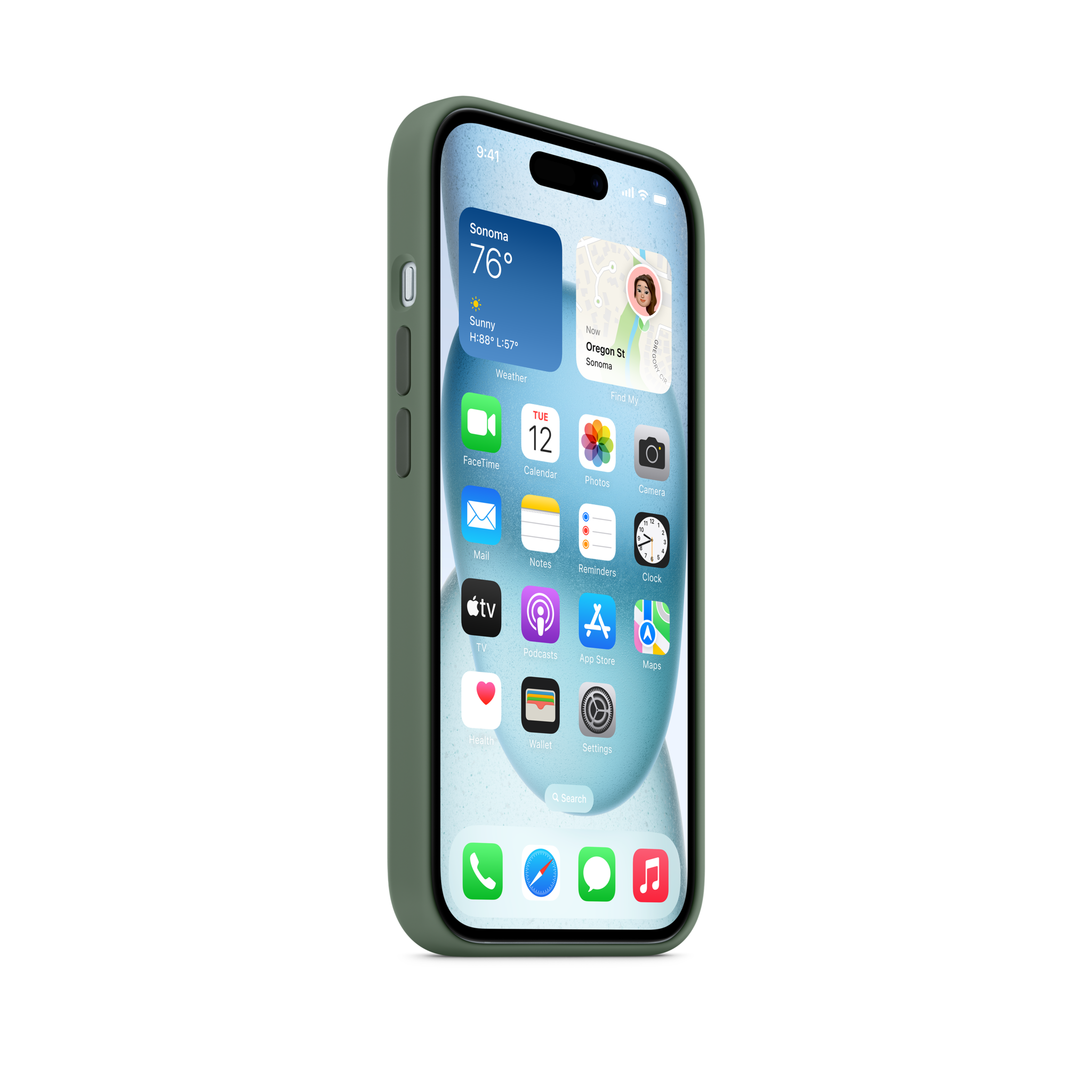 iPhone 15 Silicone Case with MagSafe — Cypress