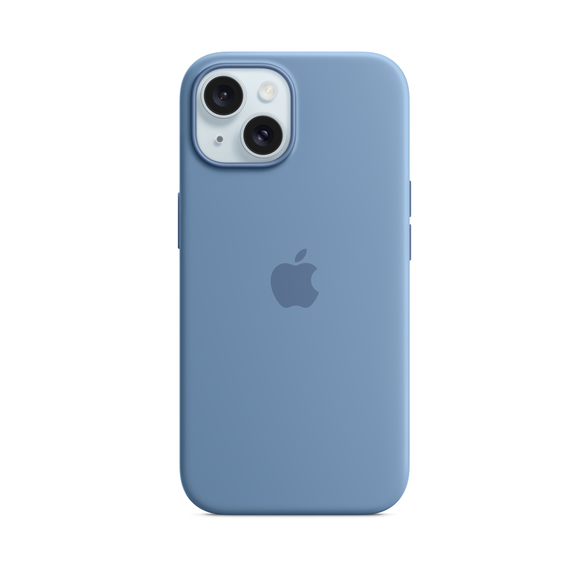 iPhone 15 Silicone Case with MagSafe — Winter Blue
