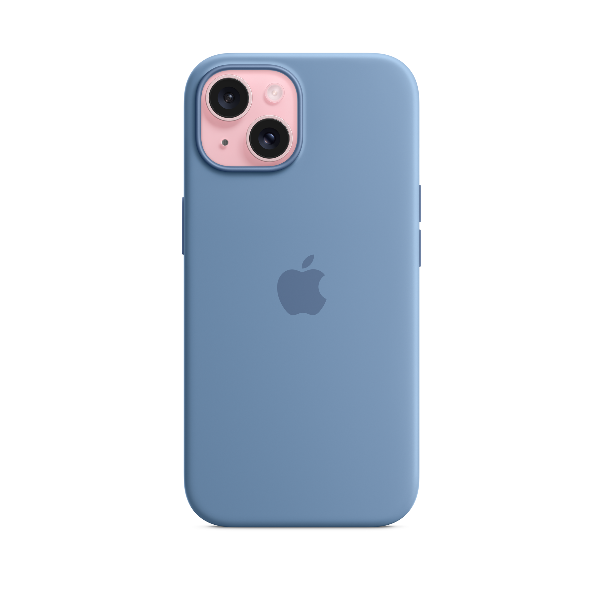 iPhone 15 Silicone Case with MagSafe — Winter Blue