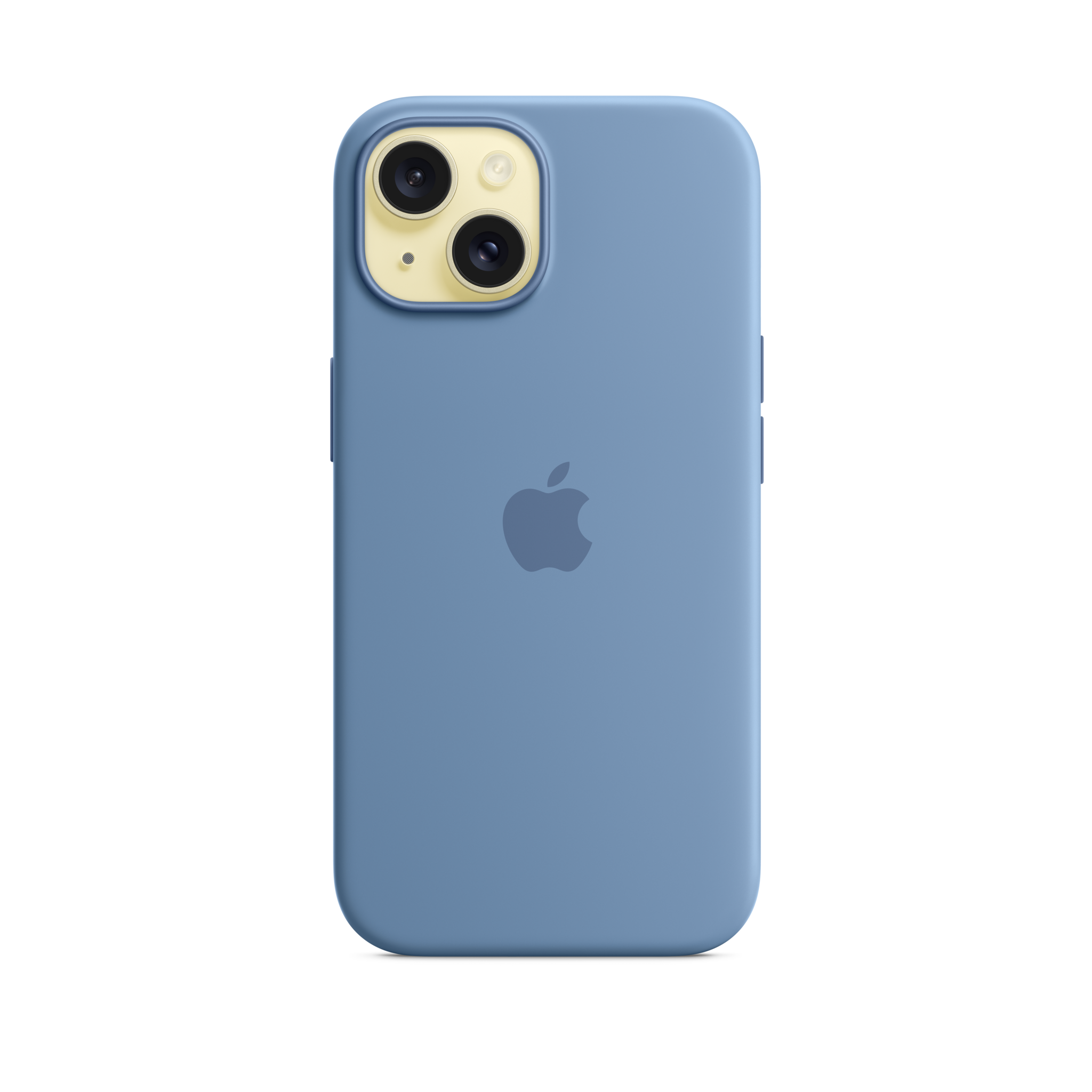 iPhone 15 Silicone Case with MagSafe — Winter Blue